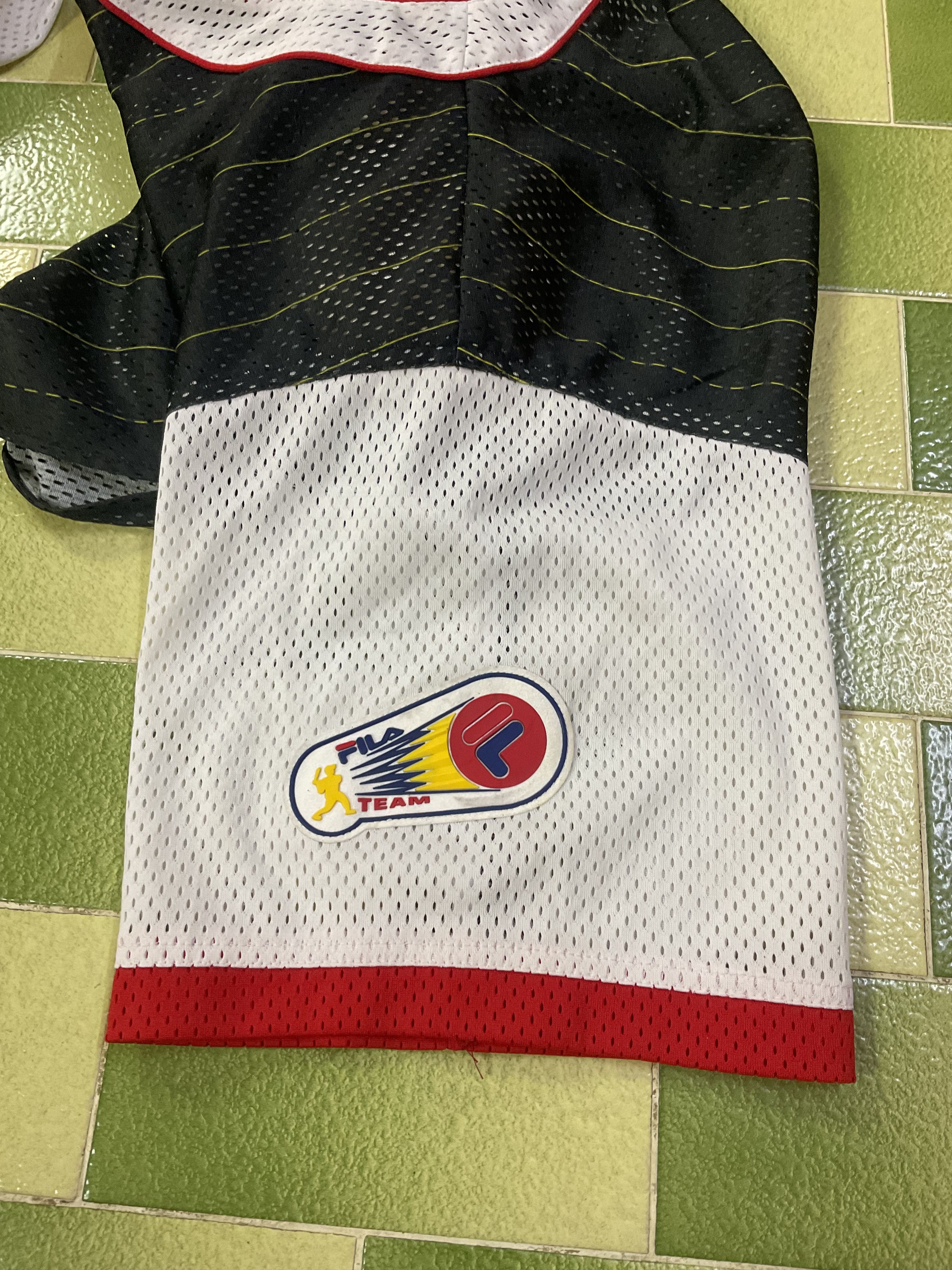 Fila Vintage 1999 Fila Team Baseball Mesh Jersey Shoulder Pads Size US L / EU 52-54 / 3 - 8 Thumbnail