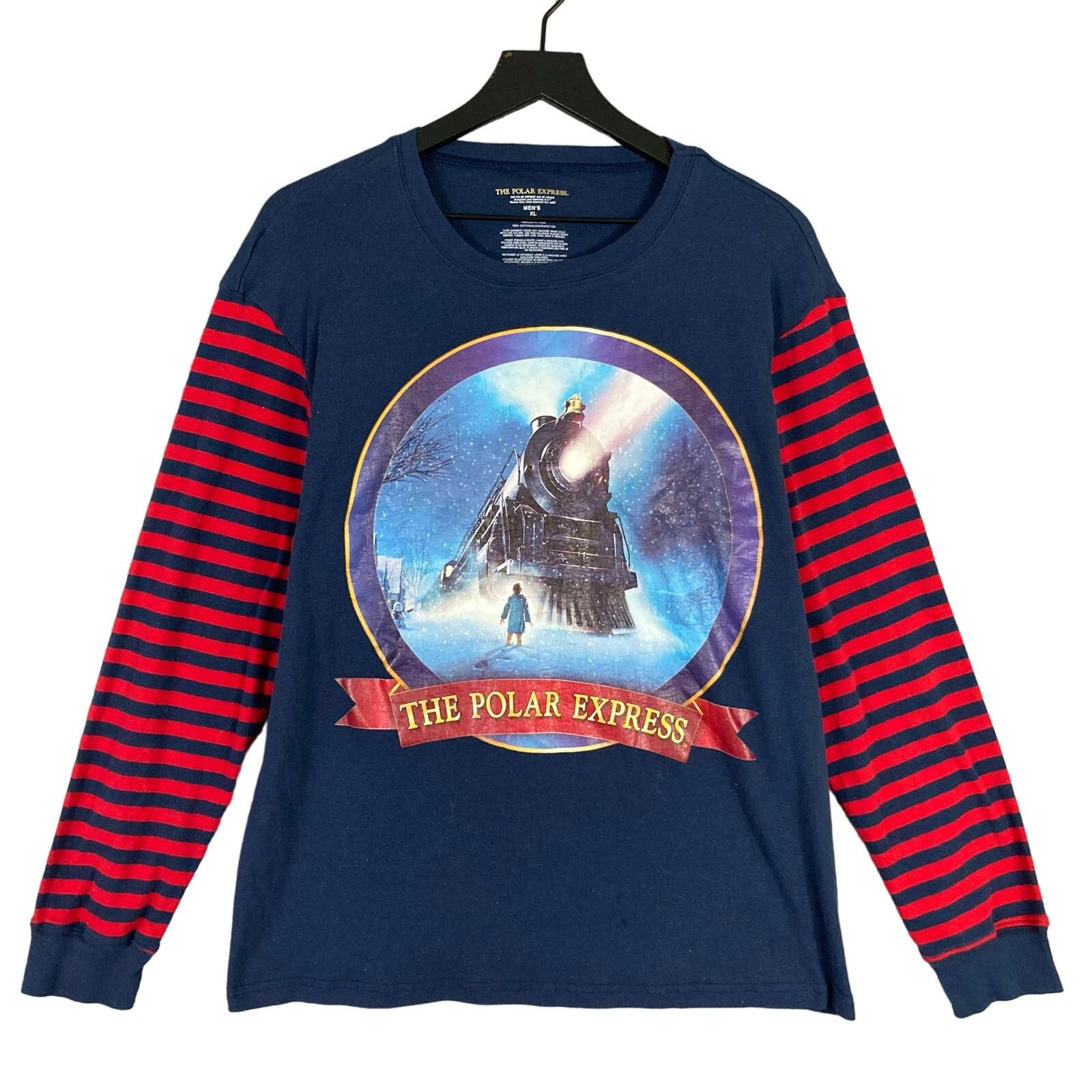 Other The Polar Express Men's XL Long Sleeve TShirt Navy Christmas Size US XL / EU 56 / 4 - 1 Thumbnail