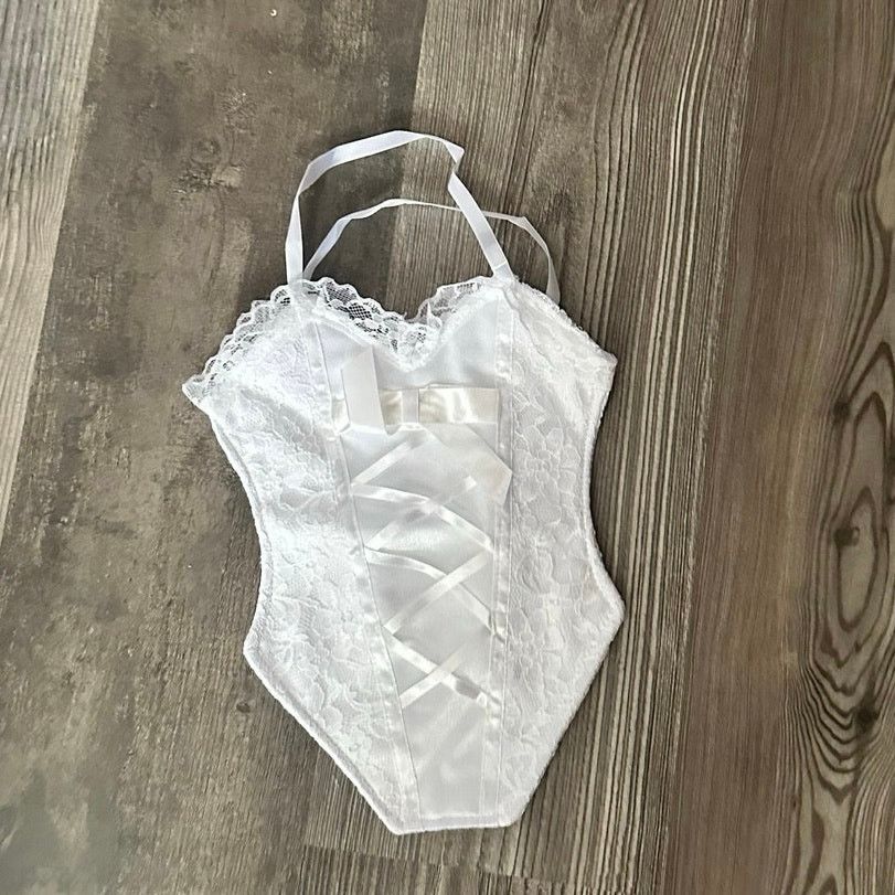 Other white corset lace mini hand bag Size ONE SIZE - 1 Thumbnail