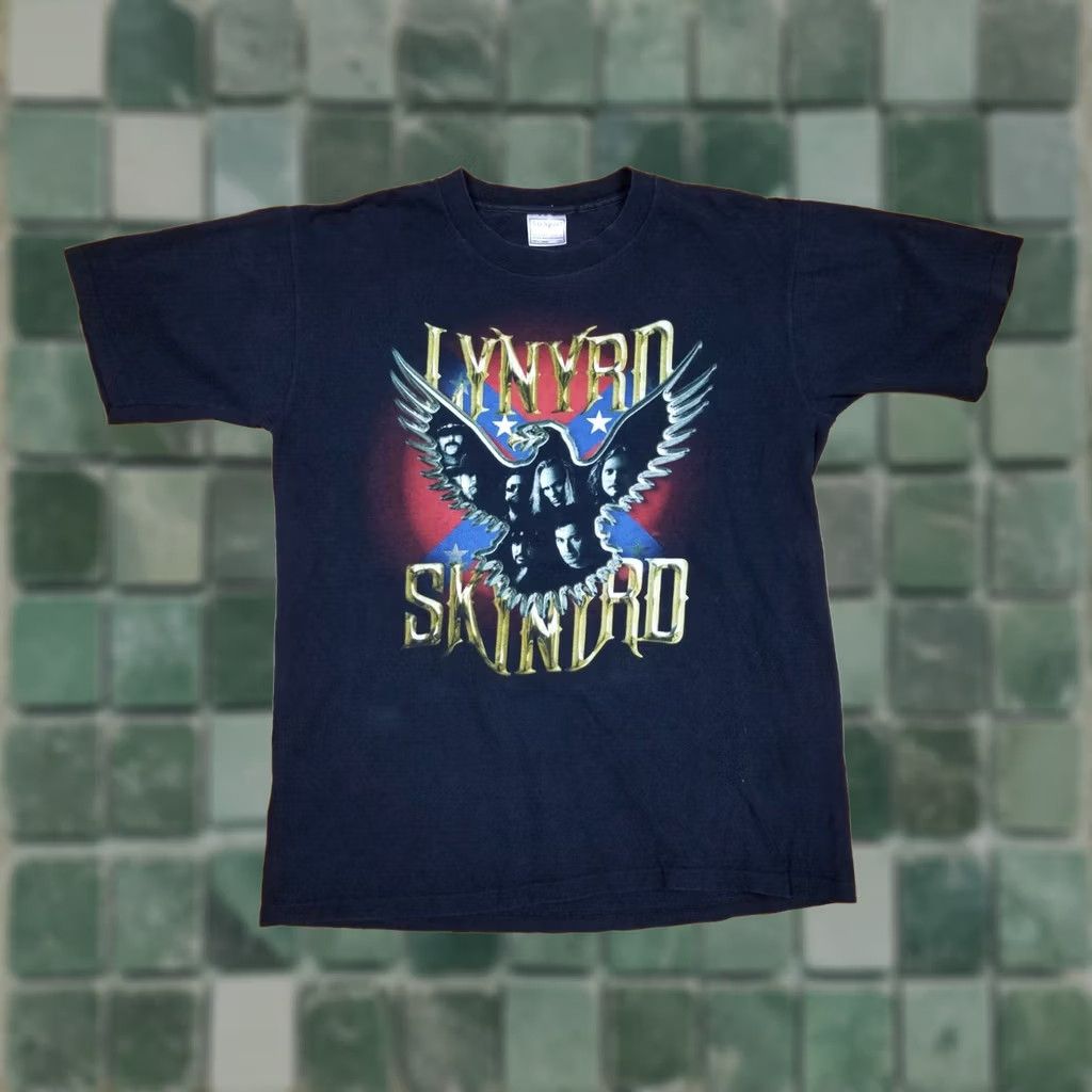 Vintage VINTAGE LYNYRD SKYNYRD ROCK BAND TOUR T-SHIRT 2000 LARGE Mens Gray Size US XL / EU 56 / 4 - 1 Thumbnail