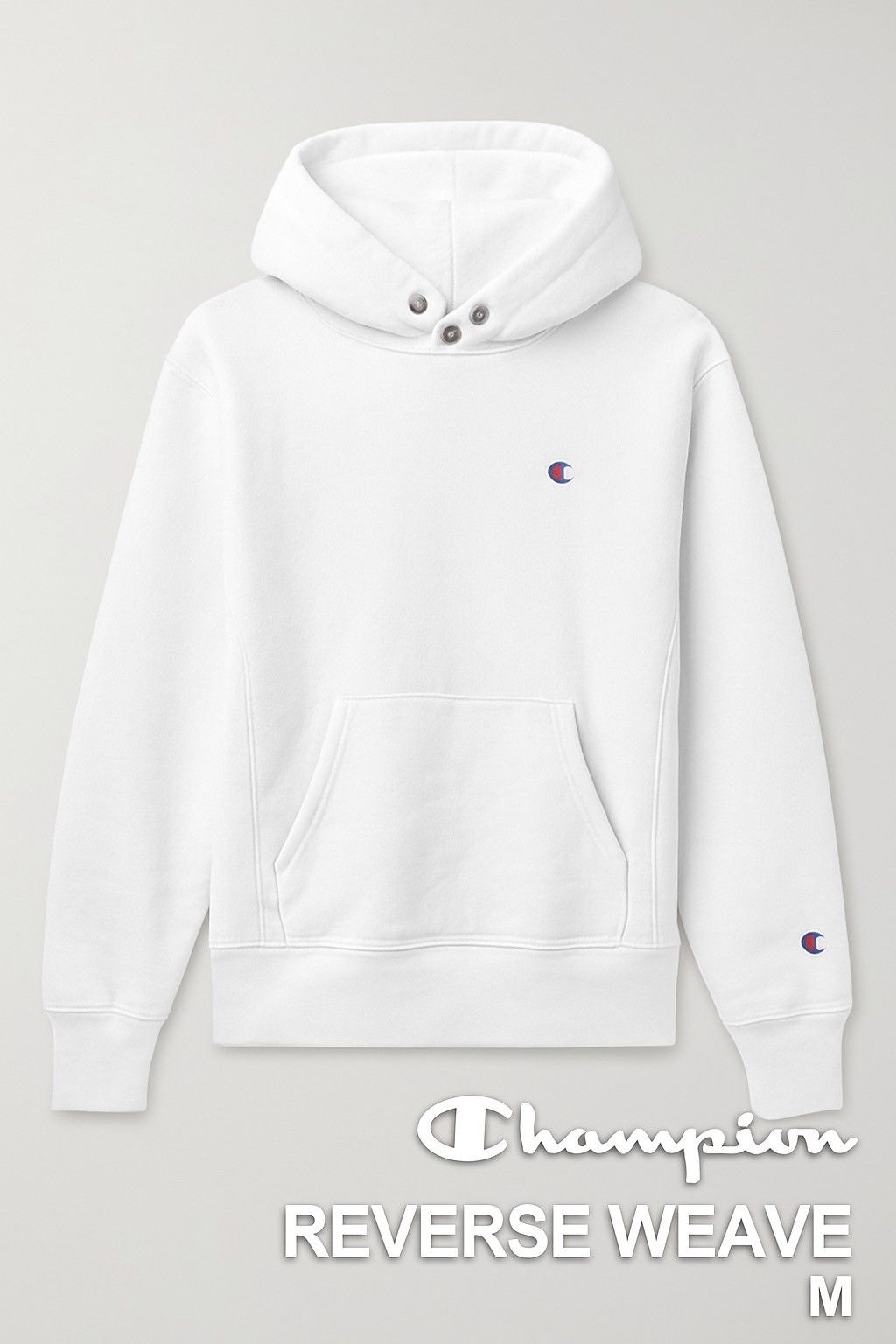 Champion Champion Reverse Weave Snap Button Hoodie - White - Size M Size US M / EU 48-50 / 2 - 1 Thumbnail