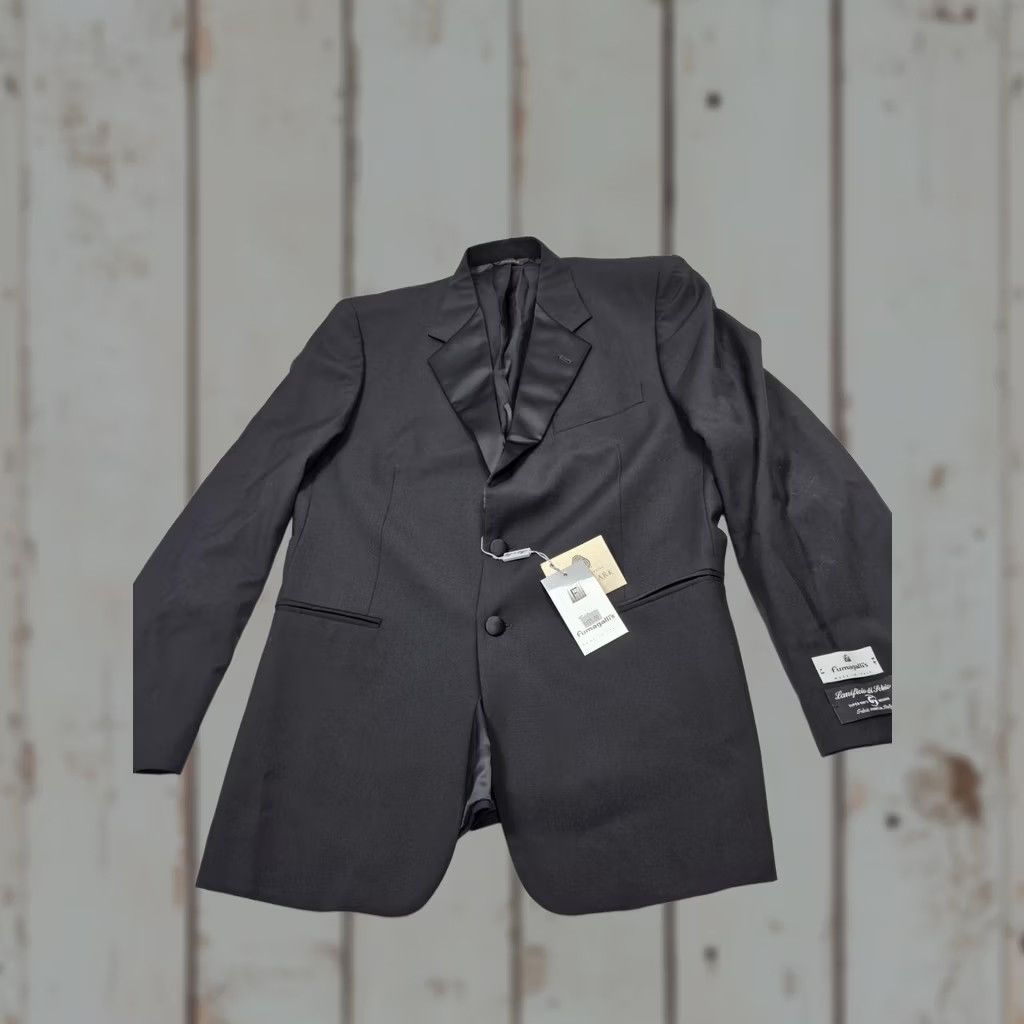 Vintage Fumagalli's Tuxedo Jacket Mens 44L Black Super 100s Wool Italy Formal NWT Size 44R - 1 Thumbnail