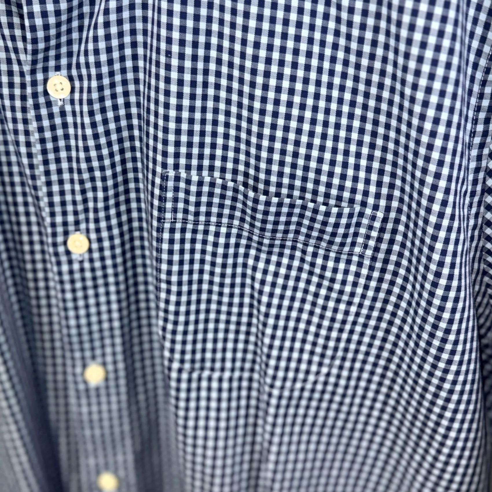 Peter Millar Peter Millar Shirt Mens XL Blue Gingham Button-Down Long Sleeve Stretch Silk Cotton Spandex Twill Size US XL / EU 56 / 4 - 5 Thumbnail