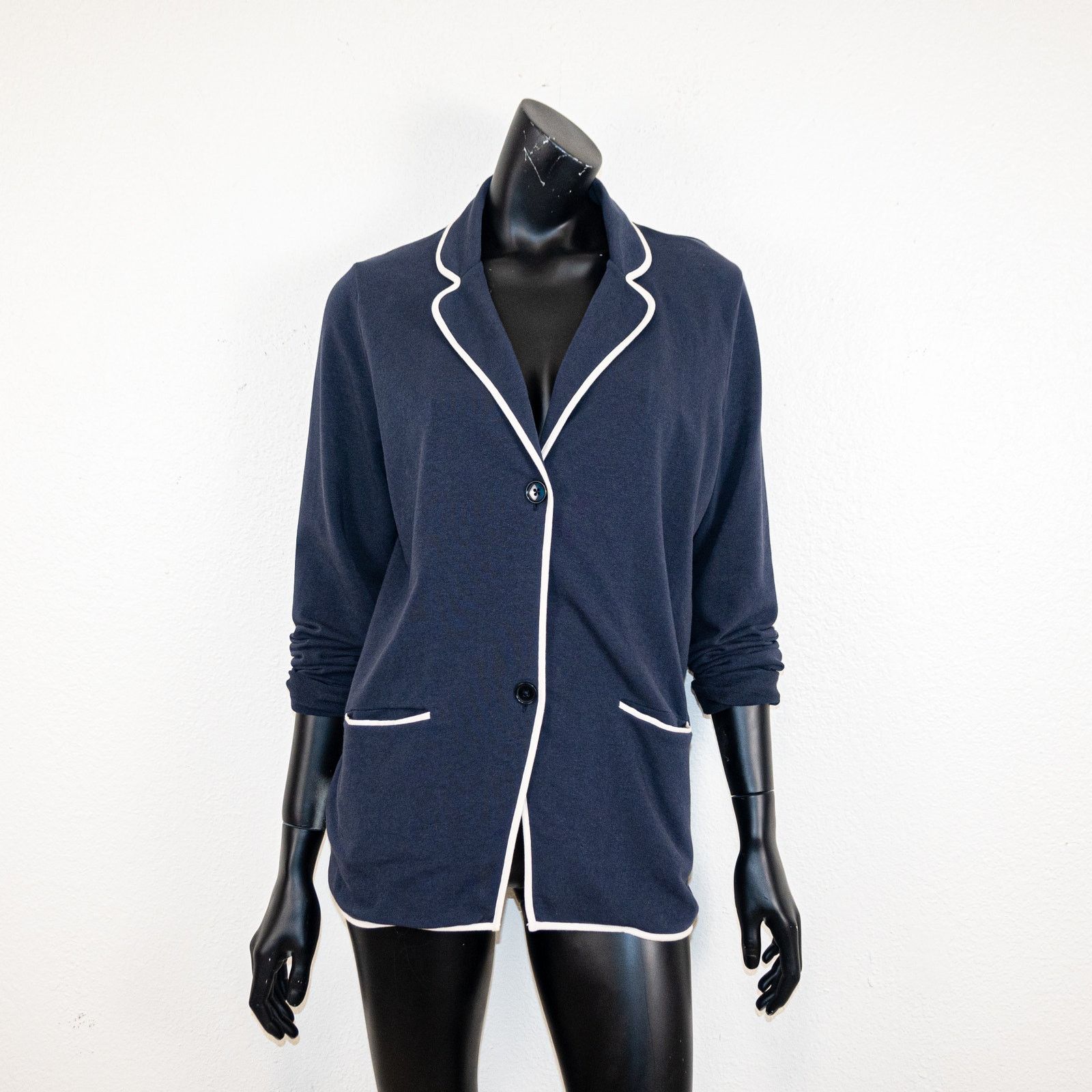 KULE Kule Women's Medium The Syd Jersey knit blazer Jacket Navy Size M / US 6-8 / IT 42-44 - 6 Thumbnail