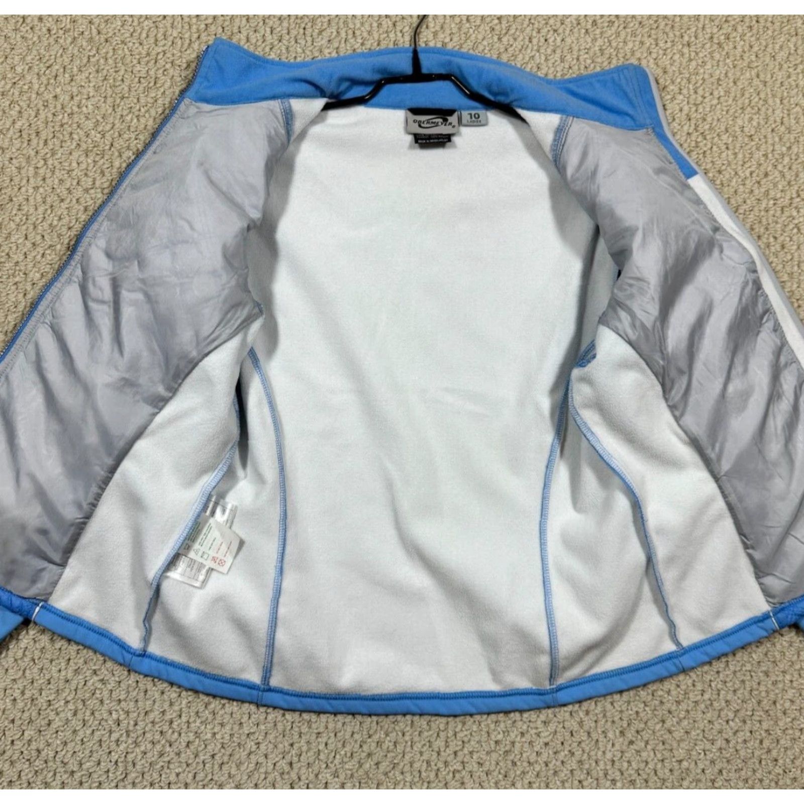 Obermeyer Obermeyer Jacket Womens Size 10 Blue Hybrid Quilted Soft Shell Full Zip Jacket Size L / US 10 / IT 46 - 3 Thumbnail