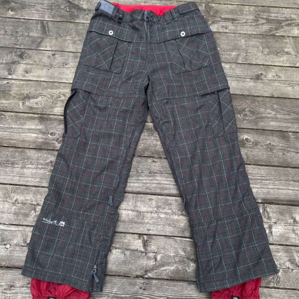 Quicksilver × Vintage Vintage Y2K Embroidered Quicksilver Railin Snow Pants Plaid Size US 36 / EU 52 - 3 Thumbnail