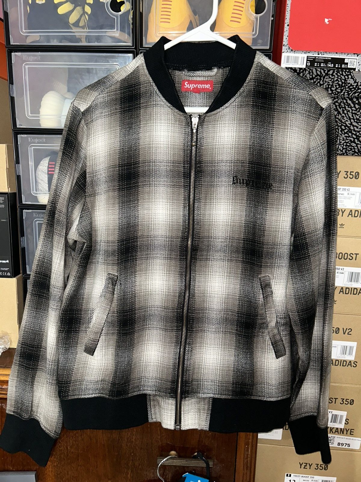 Supreme Shadow Plaid Bomber | Grailed