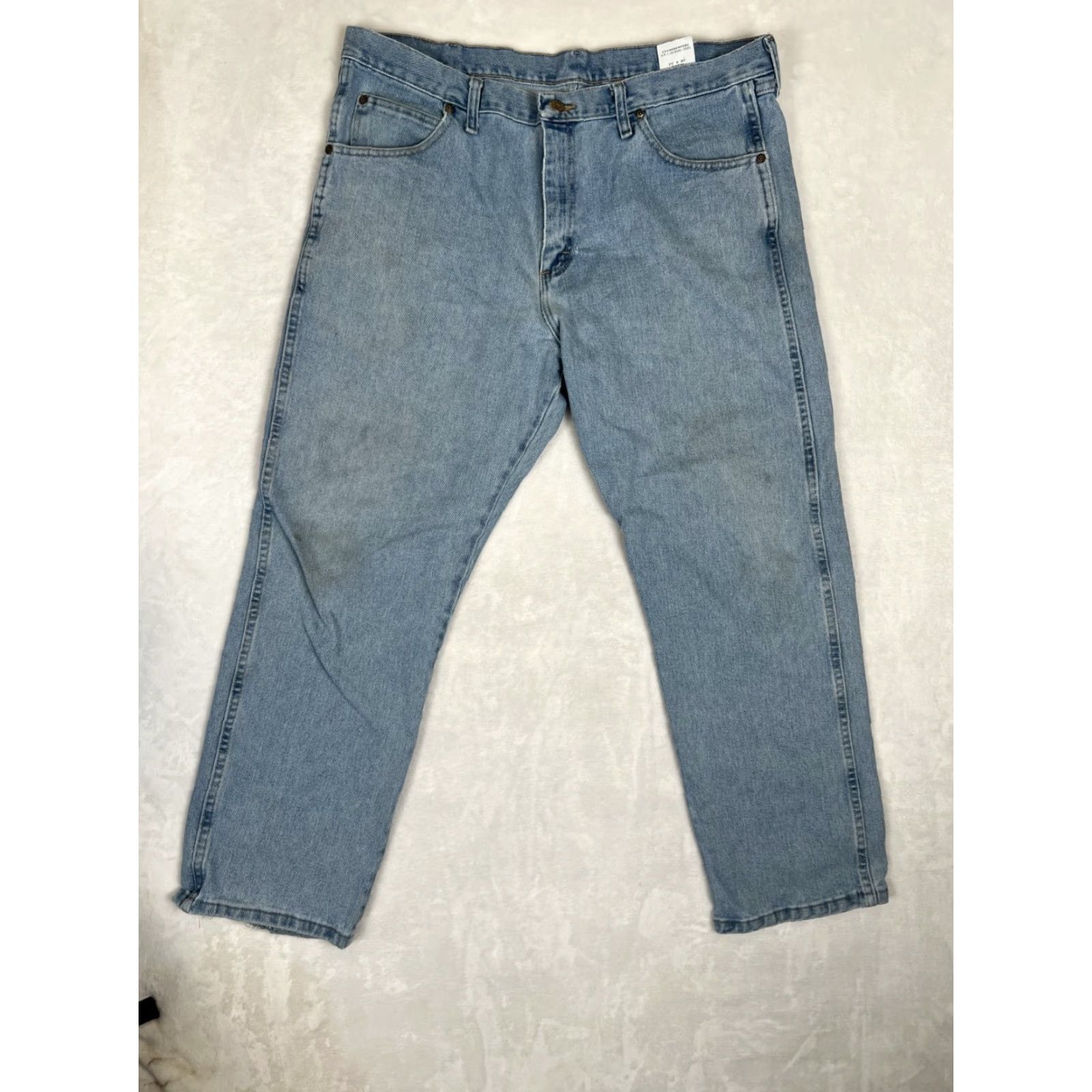 Wrangler Wrangler Jeans 38x30 Straight Men Regular Denim Cotton Blue 5-Pocket Medium Wash Size US 38 / EU 54 - 2 Thumbnail