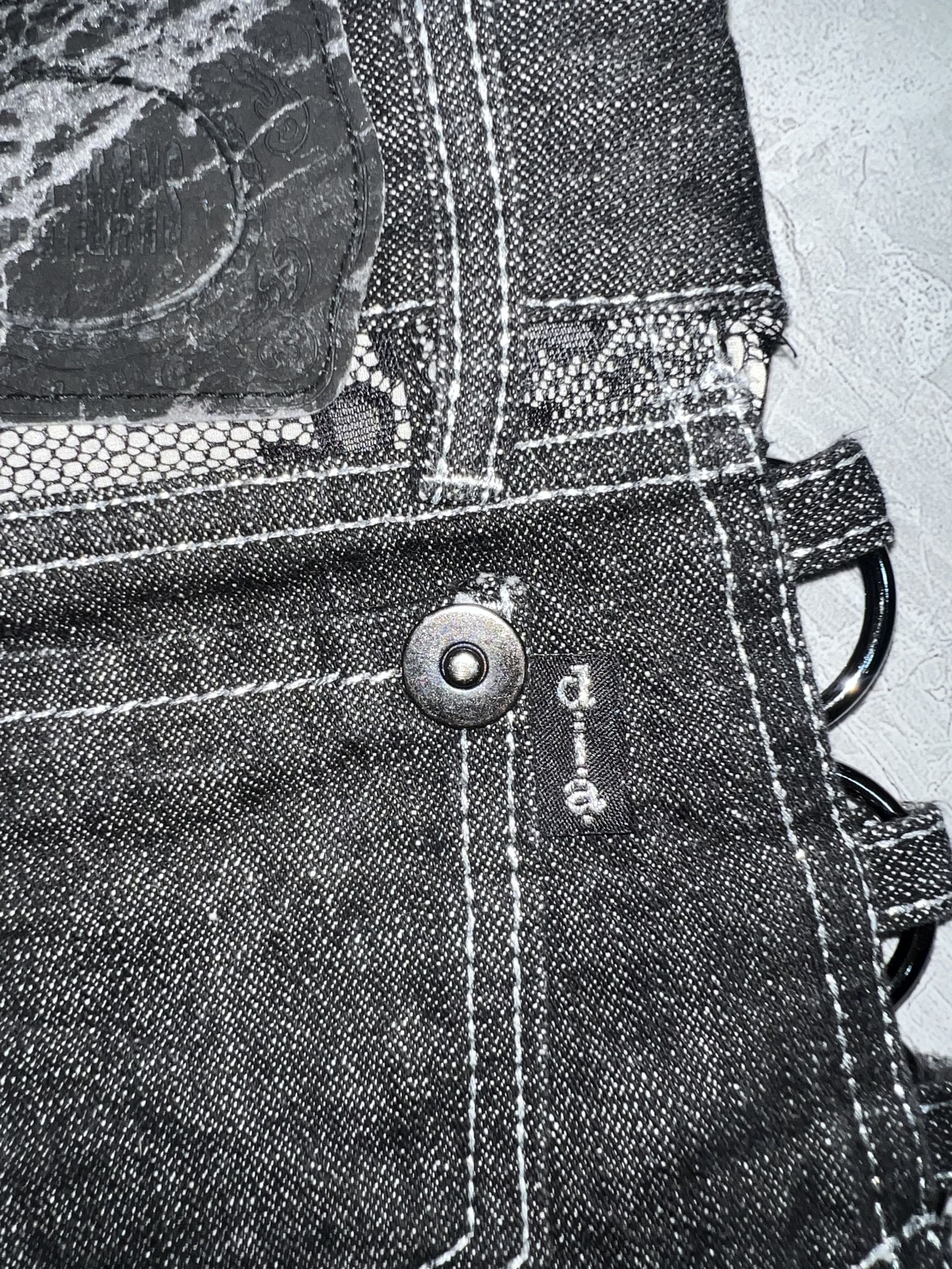 Japanese Brand D.i.a. Japanese denim lace short 🖤🦋 Size 24" / US 00 / IT 34 - 10 Thumbnail