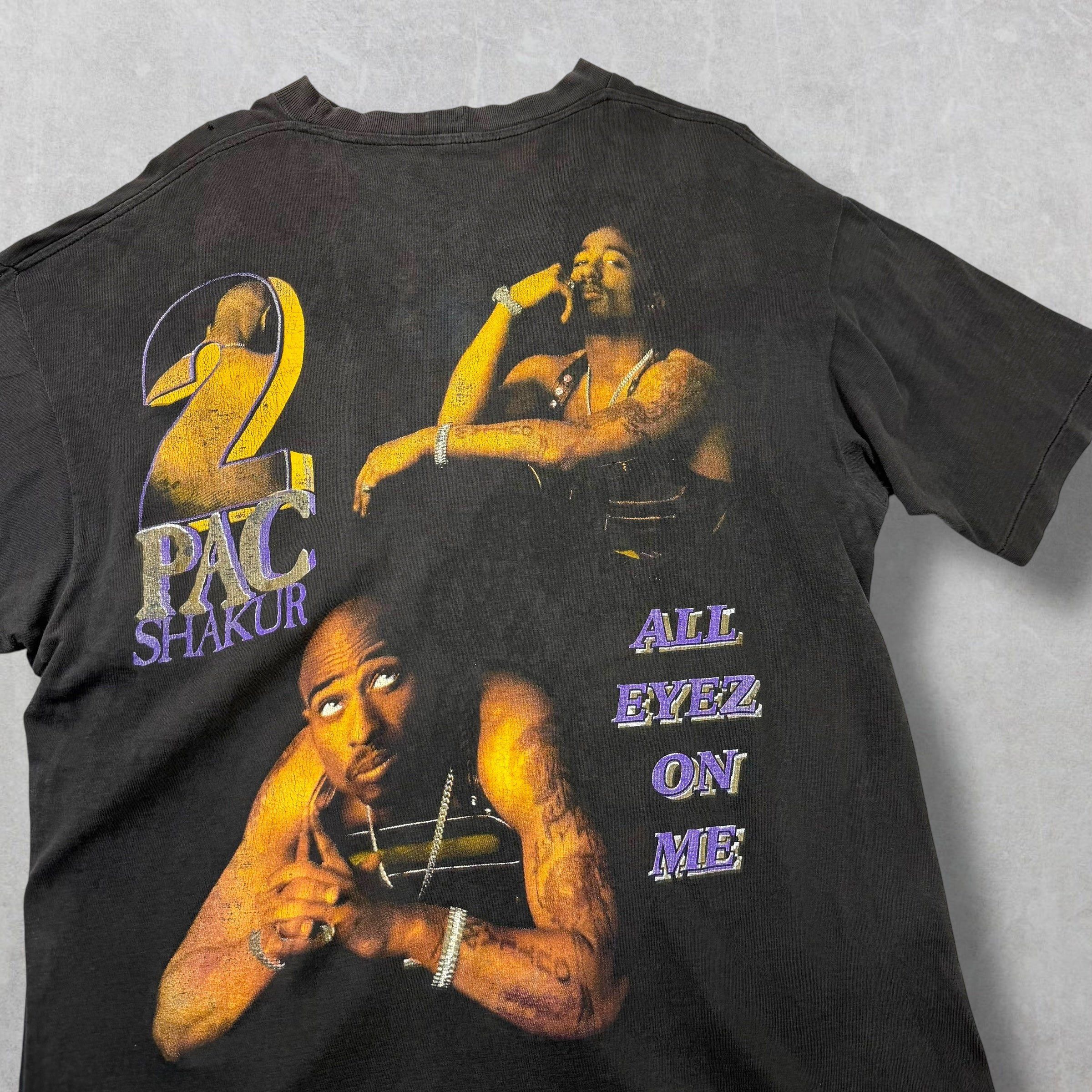 Vintage Vintage 90s Tupac All Eyez On Me Rap Tee XL Size US XL / EU 56 / 4 - 5 Thumbnail