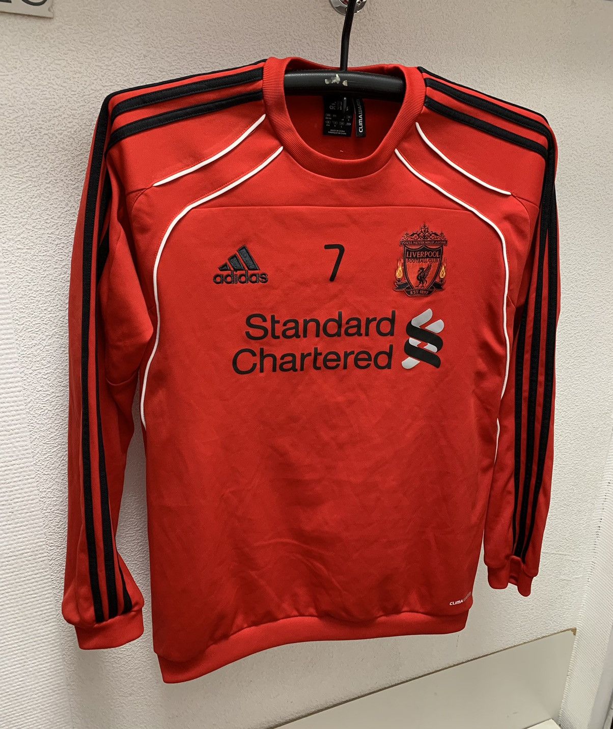 Adidas Liverpool adidas soccer jersey 7 Gerrard sweatshirt S vintag Size US S / EU 44-46 / 1 - 1 Thumbnail