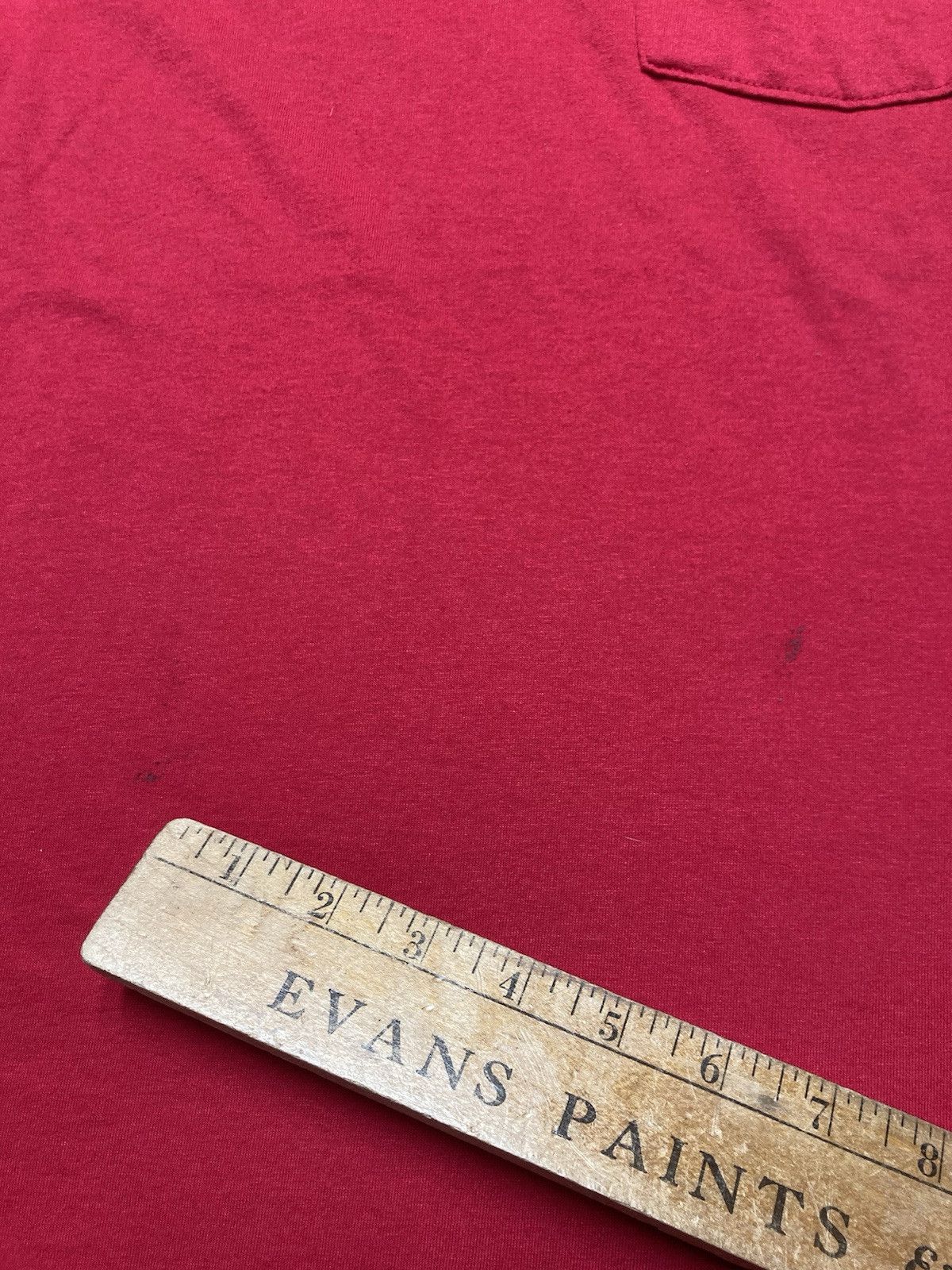 Fruit Of The Loom × Vintage Vtg pocket t shirt fruit of the loom soft crimson blank XL Size US XL / EU 56 / 4 - 2 Thumbnail