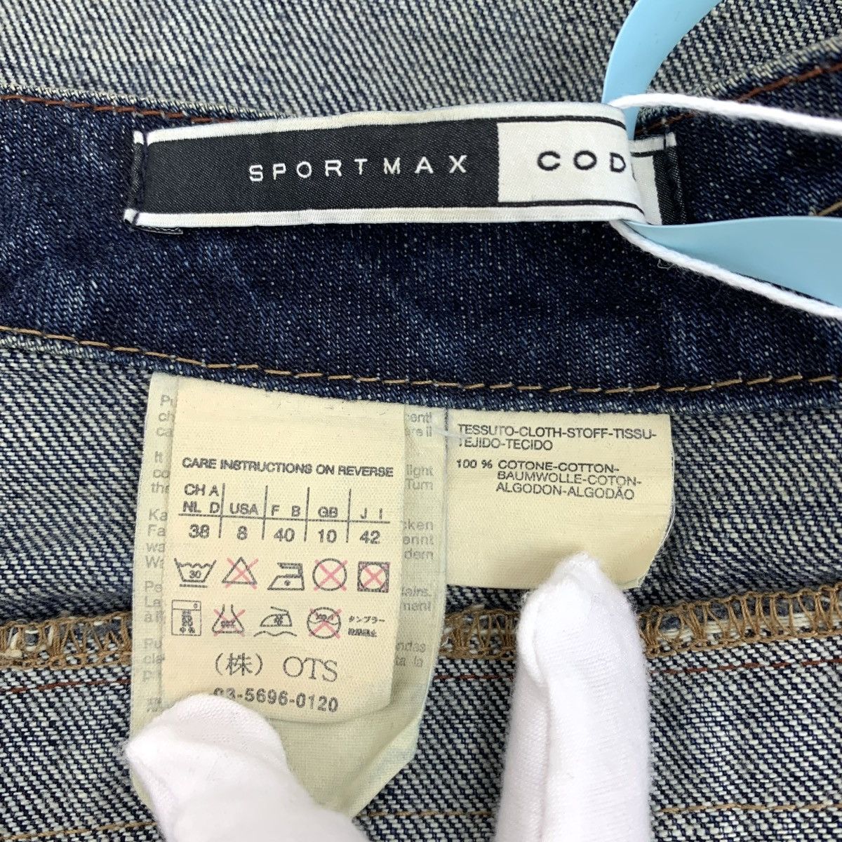 Sportmax Sportmax Dark Blue Washed Cotton Casual Shorts K26WX Size 28" / US 6 / IT 42 - 6 Thumbnail
