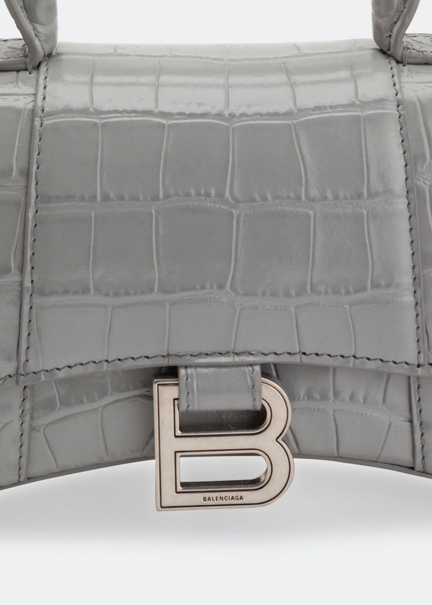Balenciaga o1srvl11e0426 Size: OS / Hourglass XS Handbag Crocodile Size ONE SIZE - 2 Thumbnail