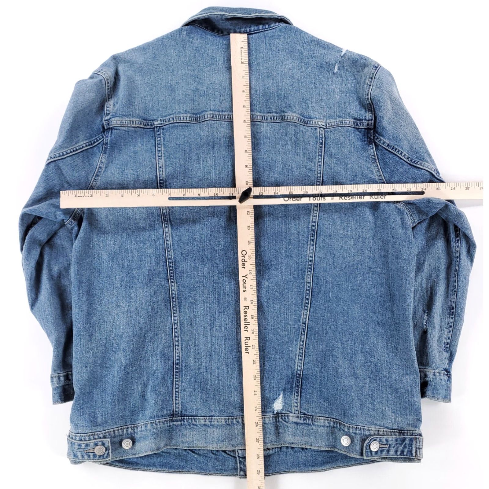 Lucky Brand Lucky Brand Denim Trucker Jacket Long Sleeve Button Up Mens XL Blue Jeans Jacket Size US XL / EU 56 / 4 - 4 Thumbnail