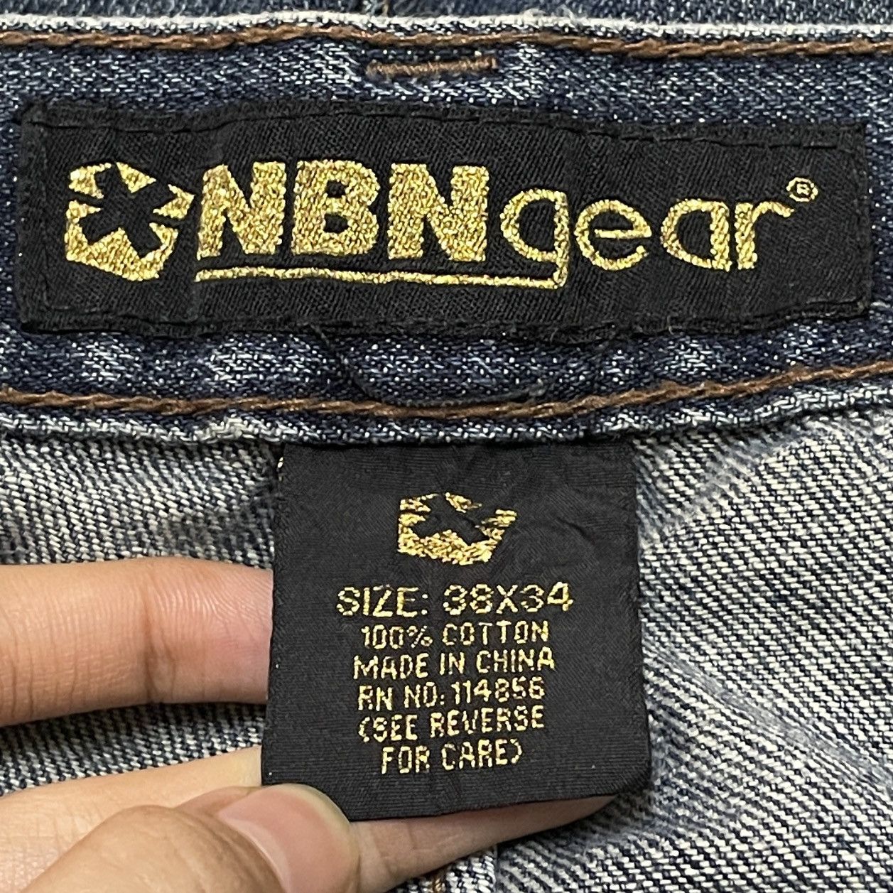 Other Rare Design Vintage Brand NBN Gear Rapper Baggy Jeans 2000s Size US 34 / EU 50 - 9 Thumbnail