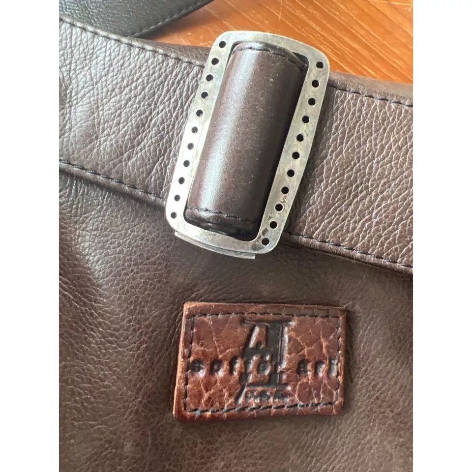 Soffer Ari Soffer Ari Brown Leather Messenger Saddle Bag $3380 Size ONE SIZE - 5 Thumbnail