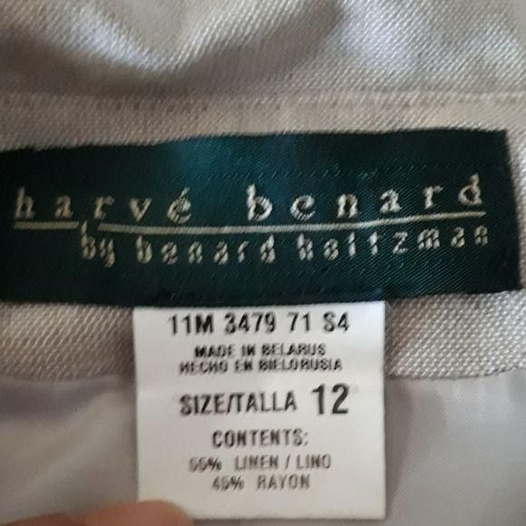 Harve Benard Vtg 80s Linen Blazer Sz 12 Tan Safari Button Down Shacket Size XL / US 12-14 / IT 48-50 - 3 Thumbnail