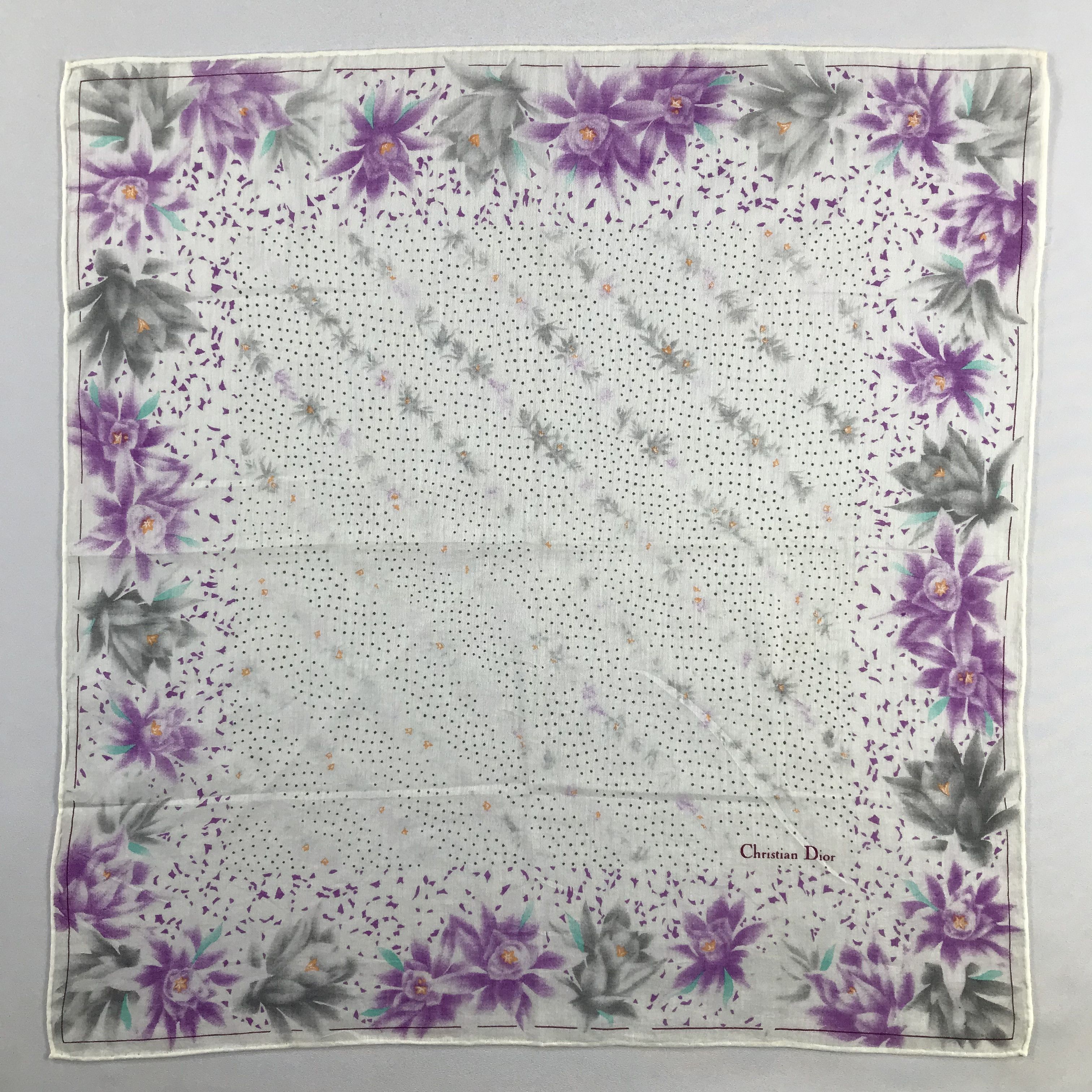 Vintage ChristiAN DIor Handkerchief / Bandana / Neckerchief C655 Size ONE SIZE - 3 Thumbnail