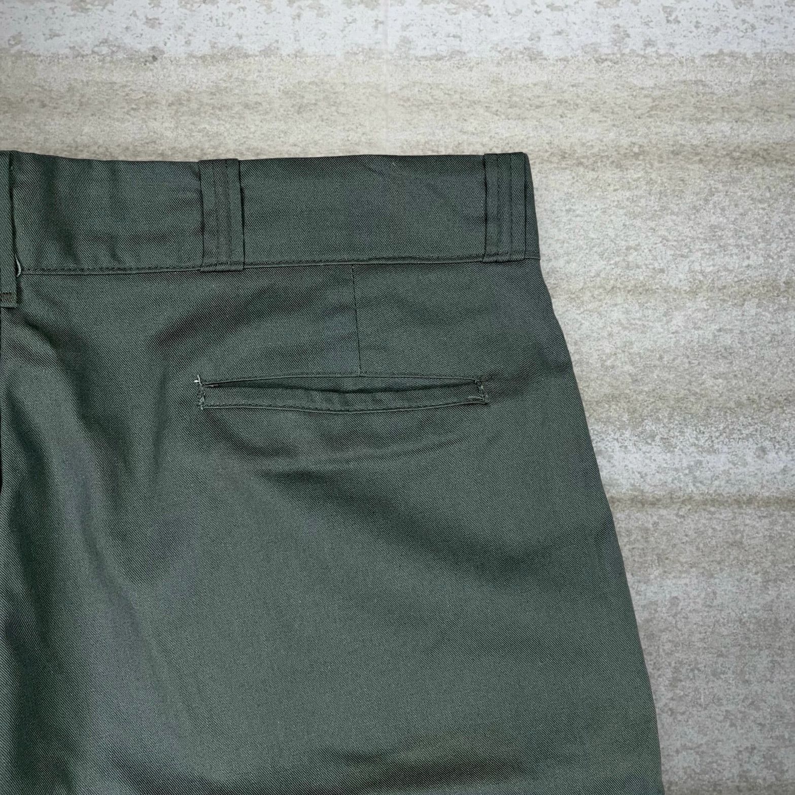Vintage Vintage 90s Dress Pants 38x30 Baggy Wide Leg Fit Olive Green Size US 38 / EU 54 - 3 Thumbnail
