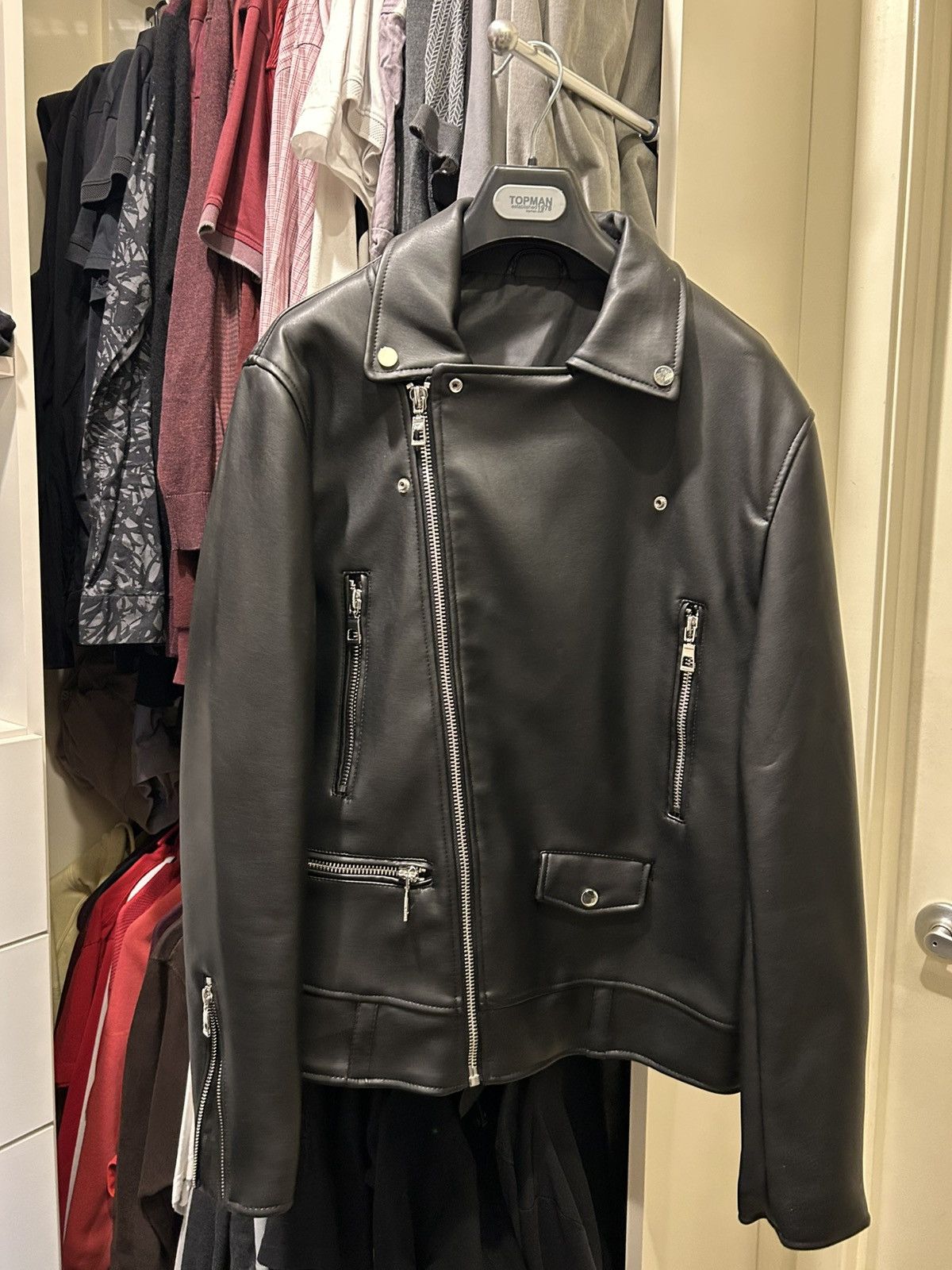 Zara Black Zara Leather Jacket Size US M / EU 48-50 / 2 - 1 Thumbnail