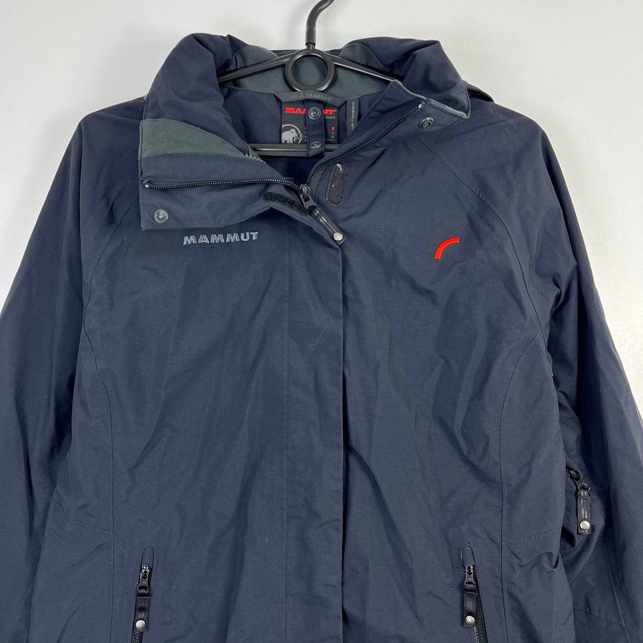 Mammut Mammut DRYtech Waterproof Jacket Hooded Navy Hiking Shell S Size US S / EU 44-46 / 1 - 2 Thumbnail