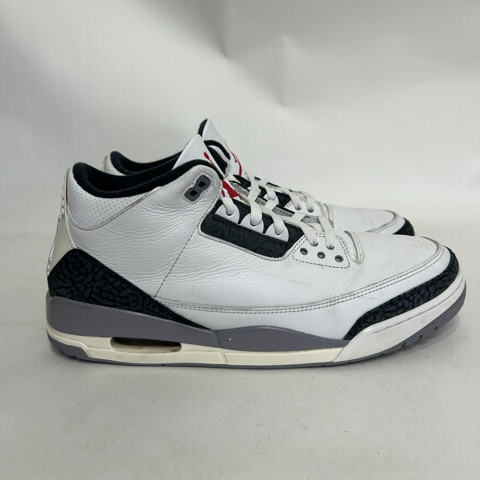 Nike Nike Air Jordan 3 Retro “Cement Grey White Fire Red” Size US 14 / EU 47 - 4 Thumbnail