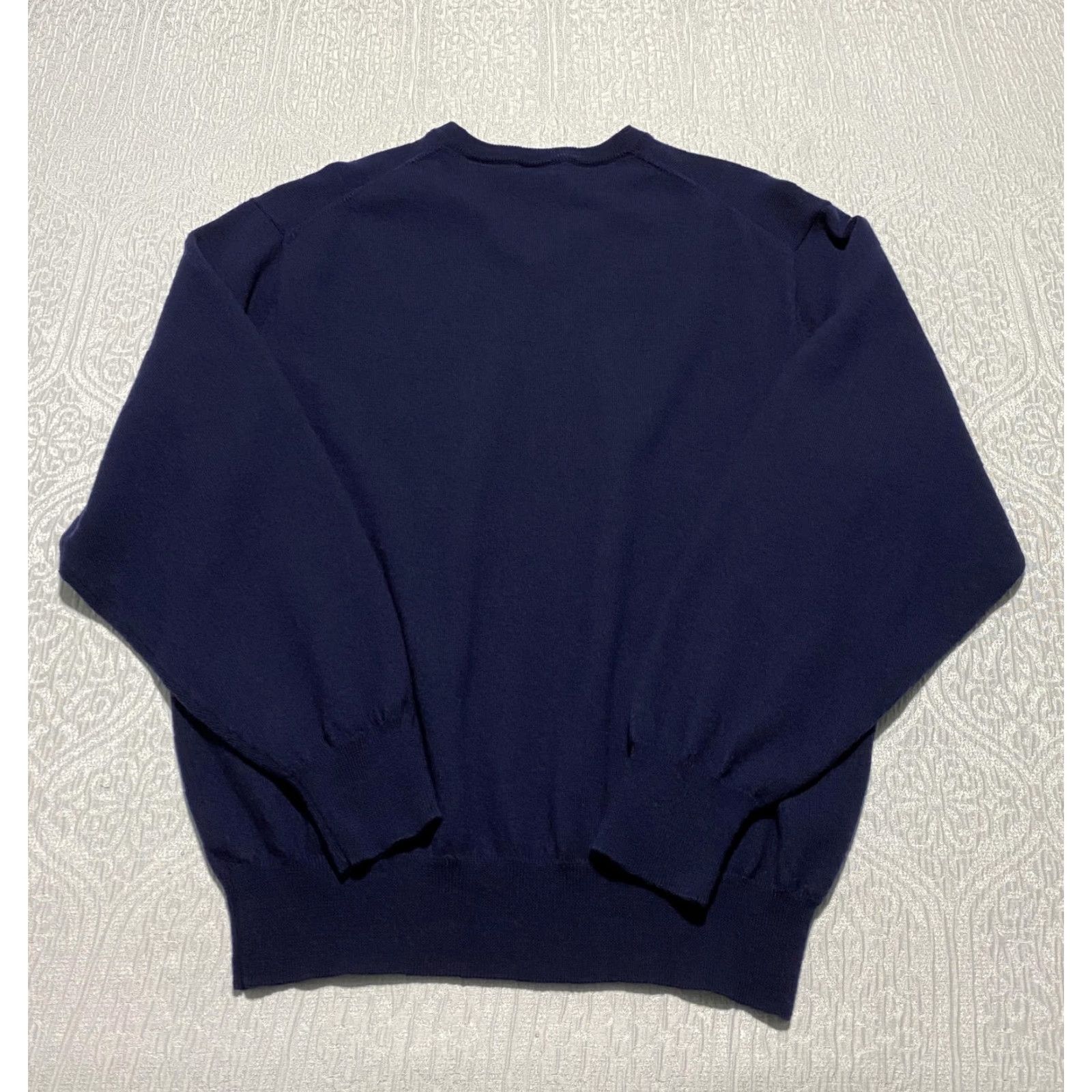 Jos. A. Bank Jos A Bank Sweater Mens XL Navy Merino Wool V Neck Pullover Signature Collection Knit Size US XL / EU 56 / 4 - 4 Thumbnail