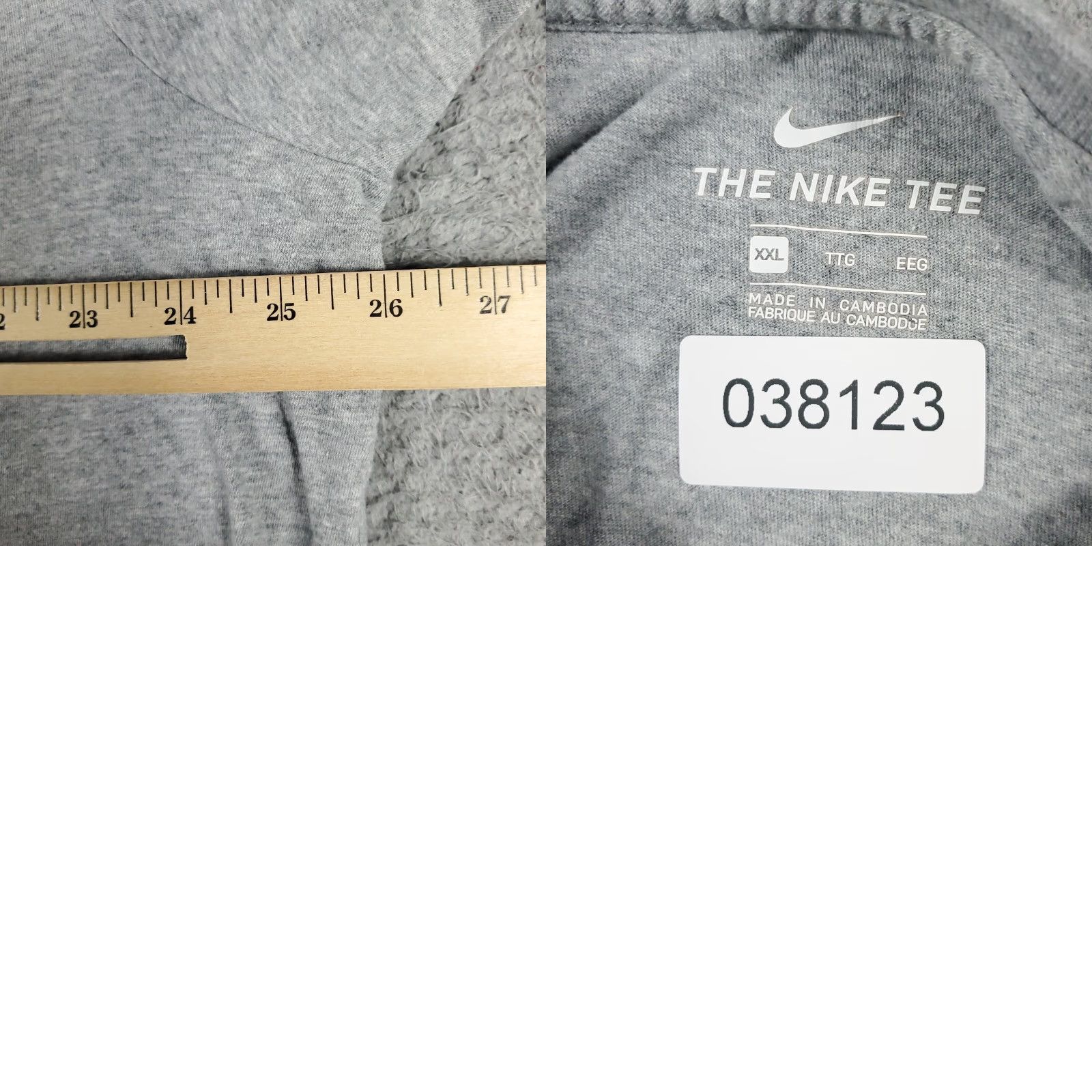Nike Nike T Shirt Mens 2XL Gray Swoosh Short Sleeve Crew Neck Cotton Blend Logo Athletic Ready-to-Wear Mens Size US XXL / EU 58 / 5 - 8 Thumbnail