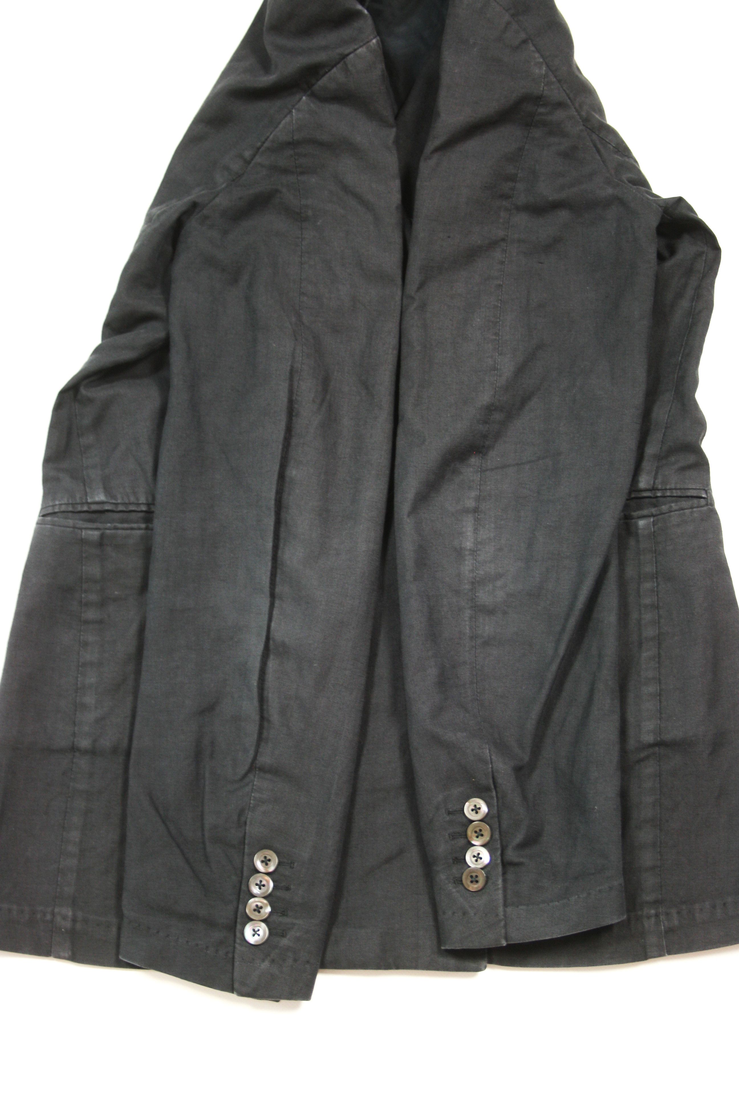 Dries Van Noten 00S Cotton Paper Garment Dyed D-B Oversize Blazer Vintage Size XS / US 0-2 / IT 36-38 - 10 Thumbnail