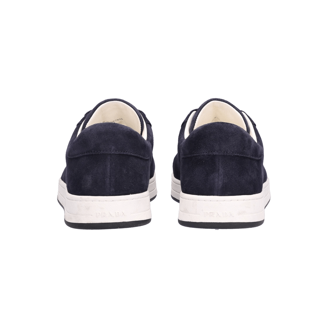 Prada o1la1rc1a0925 Triangle Logo Suede Sneakers in Navy Size US 11 / EU 44 - 3 Thumbnail
