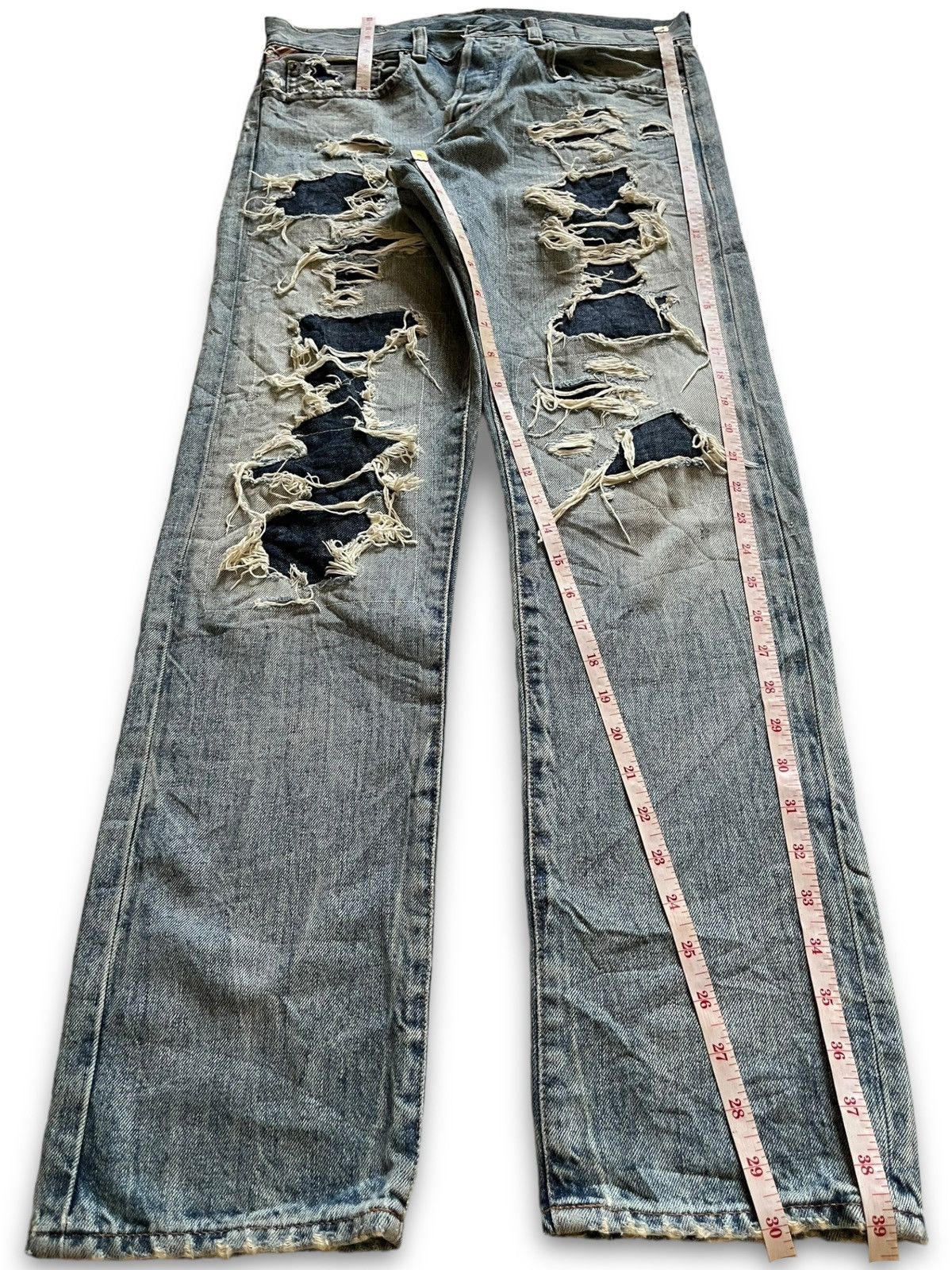 Denim & Supply Ralph Lauren Vintage D&S Ralph Lauren Bartacks Patches Distressed Jeans Size US 31 - 12 Thumbnail