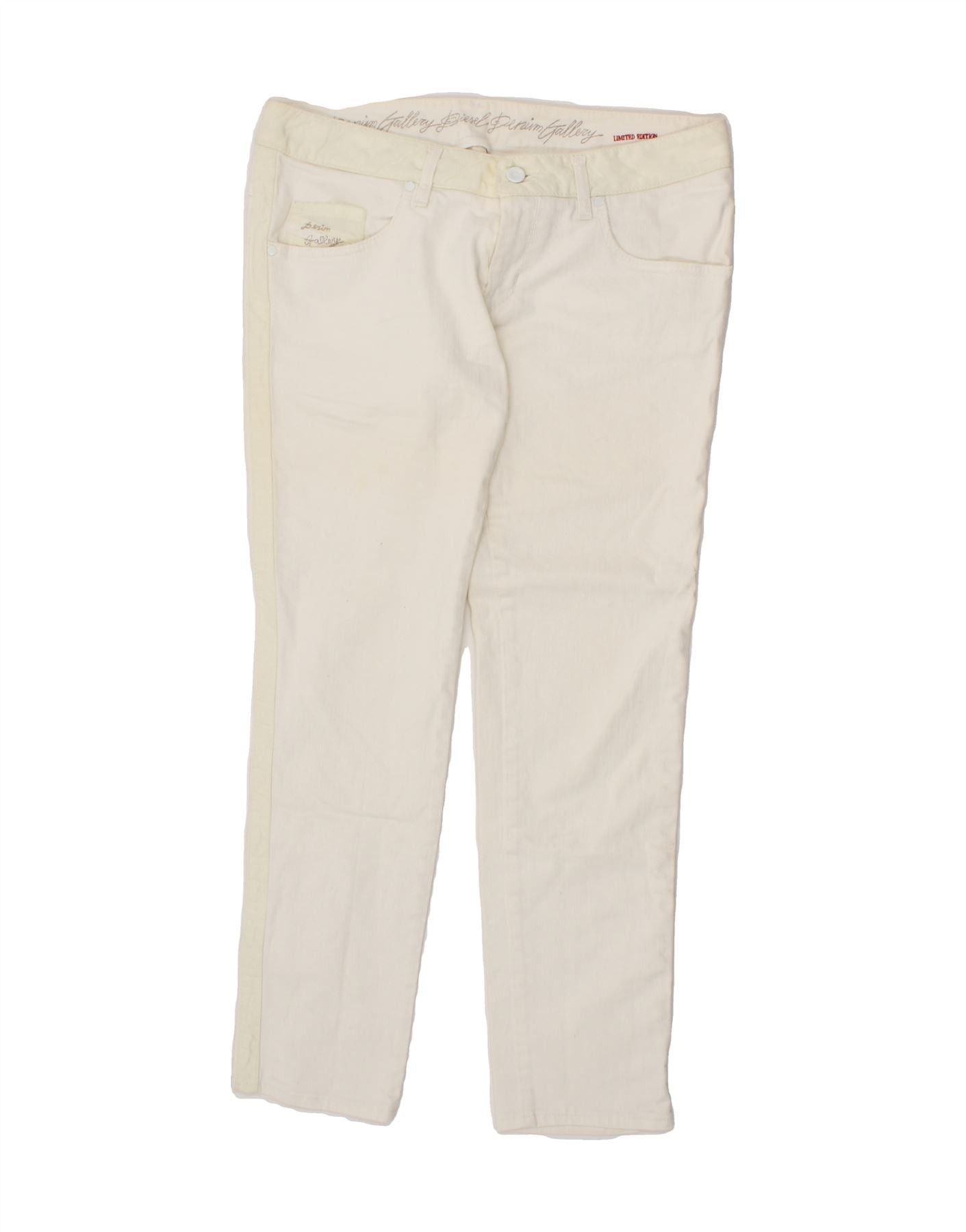 Diesel Womens Slim Jeans W31 L30 White Cotton Size 42" / US 20 - 1 Thumbnail