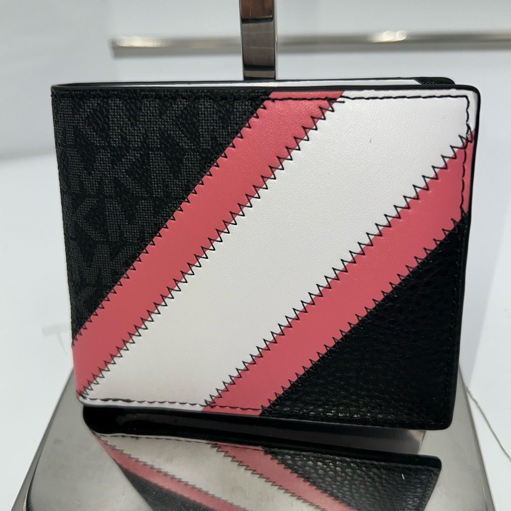 Michael Kors Michael Kors Cooper Bifold Wallet Monogram with Pink (unisex Size ONE SIZE - 1 Thumbnail