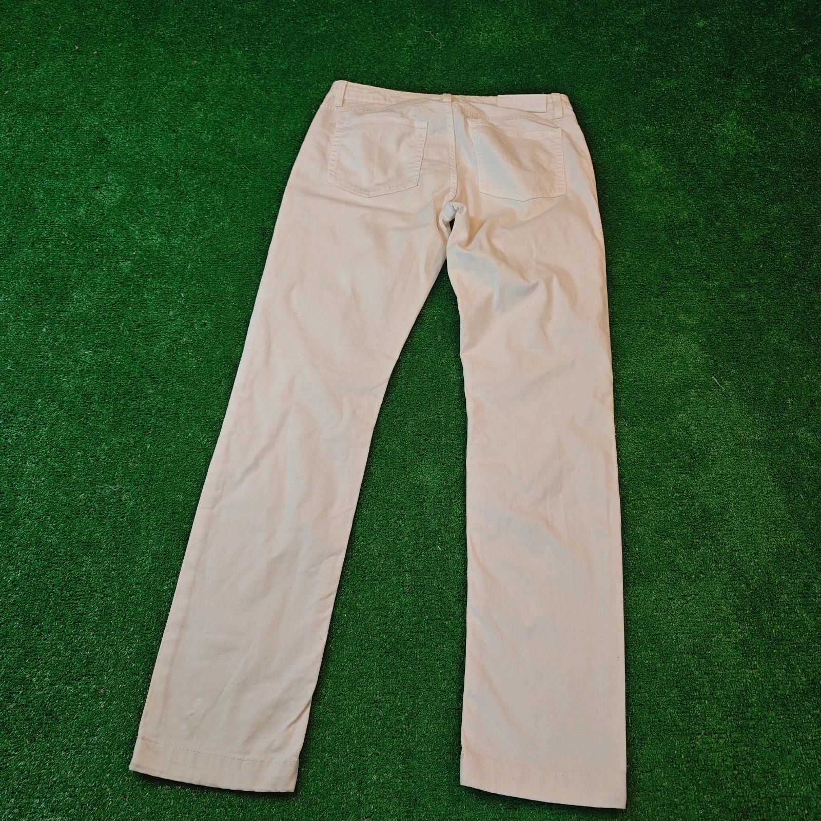 Acne Studios Acne Jeans Womens 31x32 White Flex & Satin straight trousers Size 31" - 2 Thumbnail