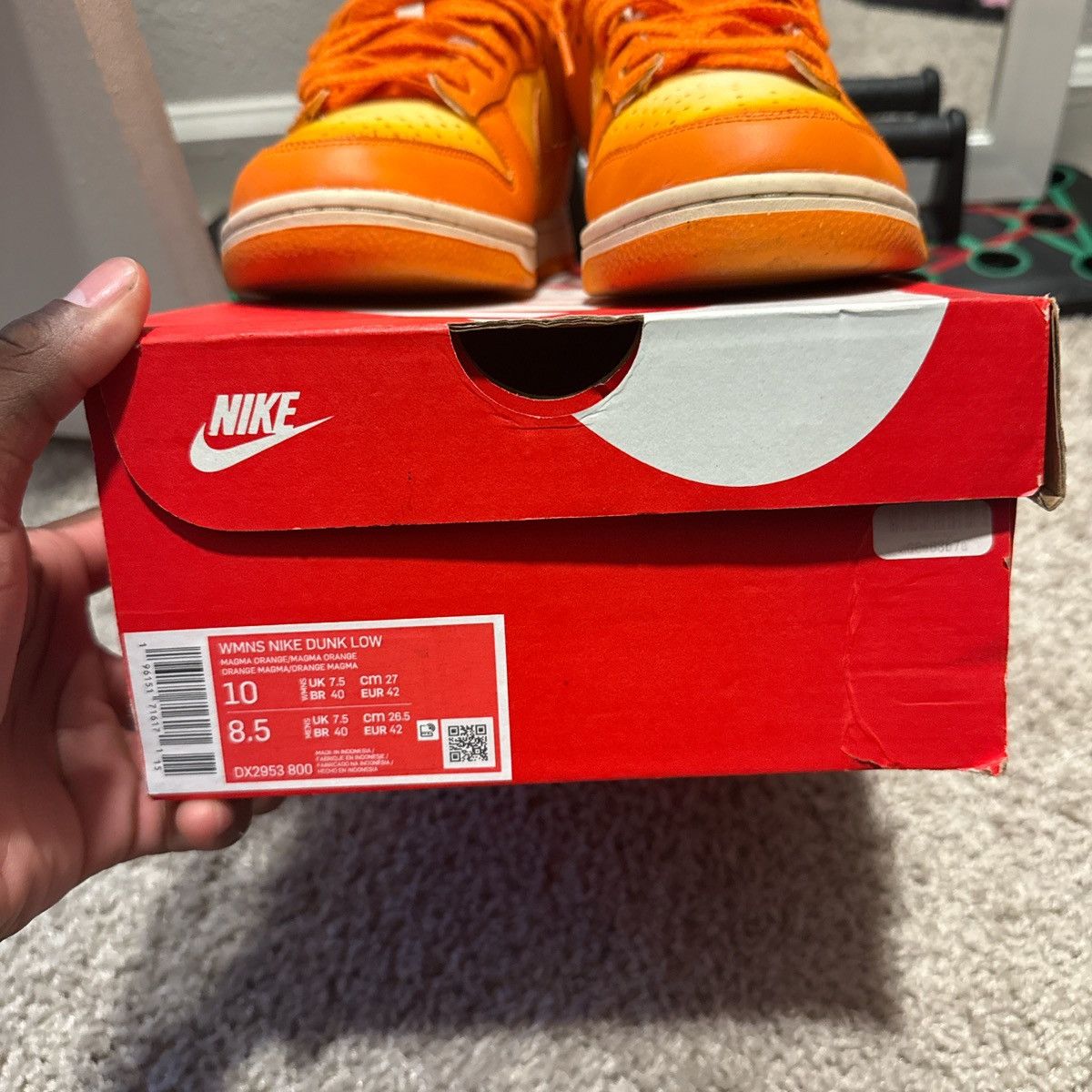 Nike Nike Dunk Low (Magma Orange) Size US 8.5 / EU 41-42 - 5 Thumbnail
