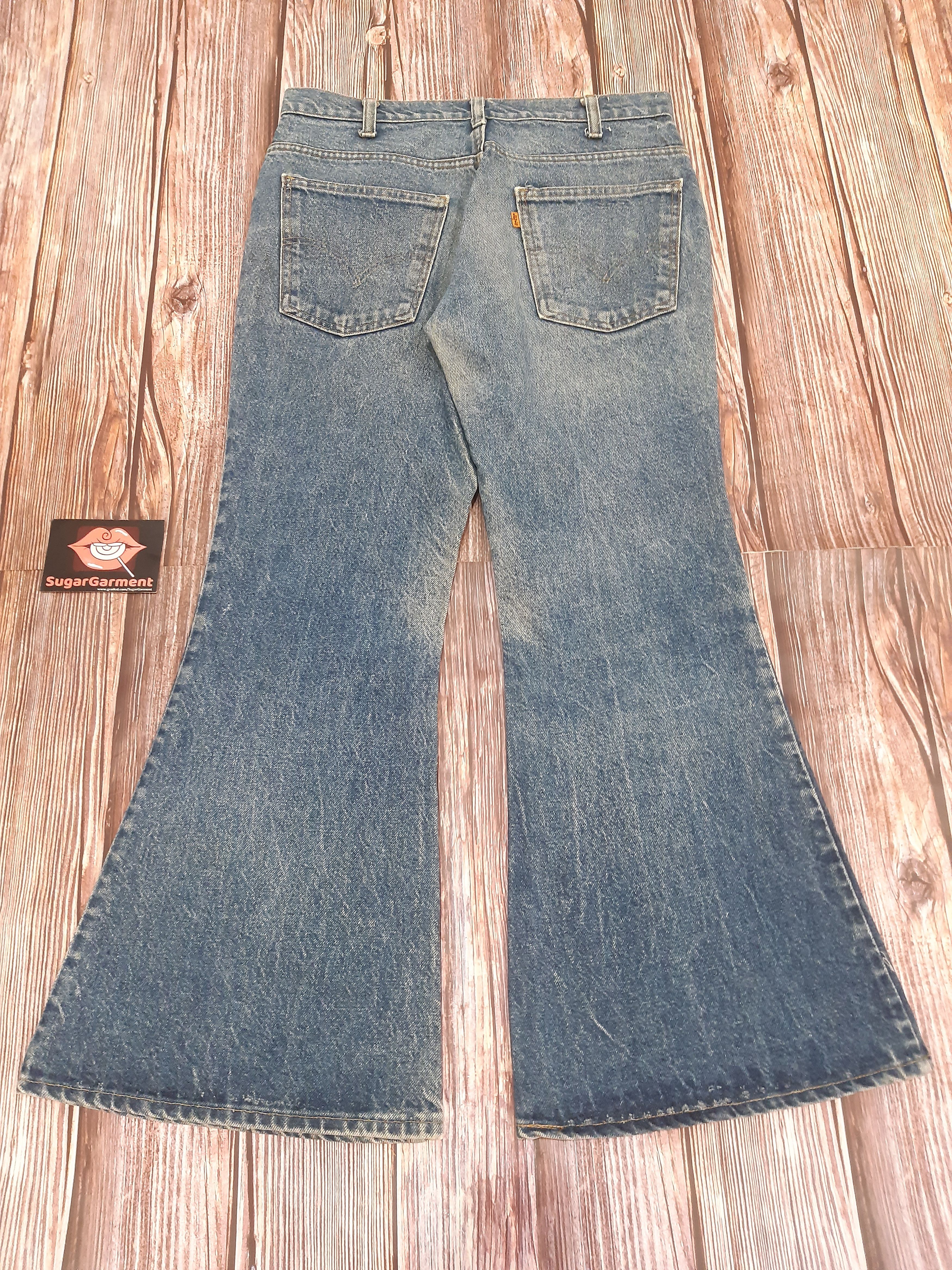 Levi's Levis 684 Jeans Flare Bell Bottom Orange Tab Vintage #4 Size US 31 - 12 Thumbnail