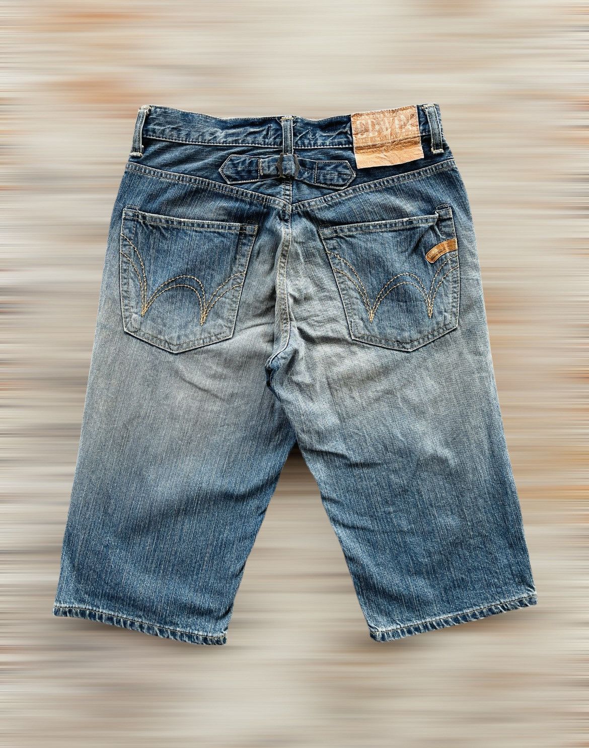 Edwin × Japanese Brand EDWIN WIDE SHORT BUCKLE BACK JEANS Size US 32 / EU 48 - 3 Thumbnail