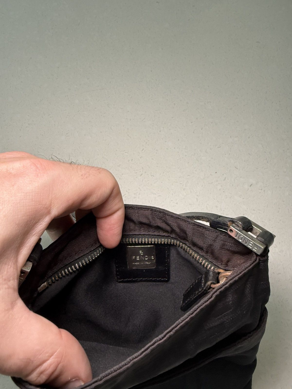 Fendi Vintage Fendi Black Zucchino Shoulder Bag Size ONE SIZE - 4 Thumbnail
