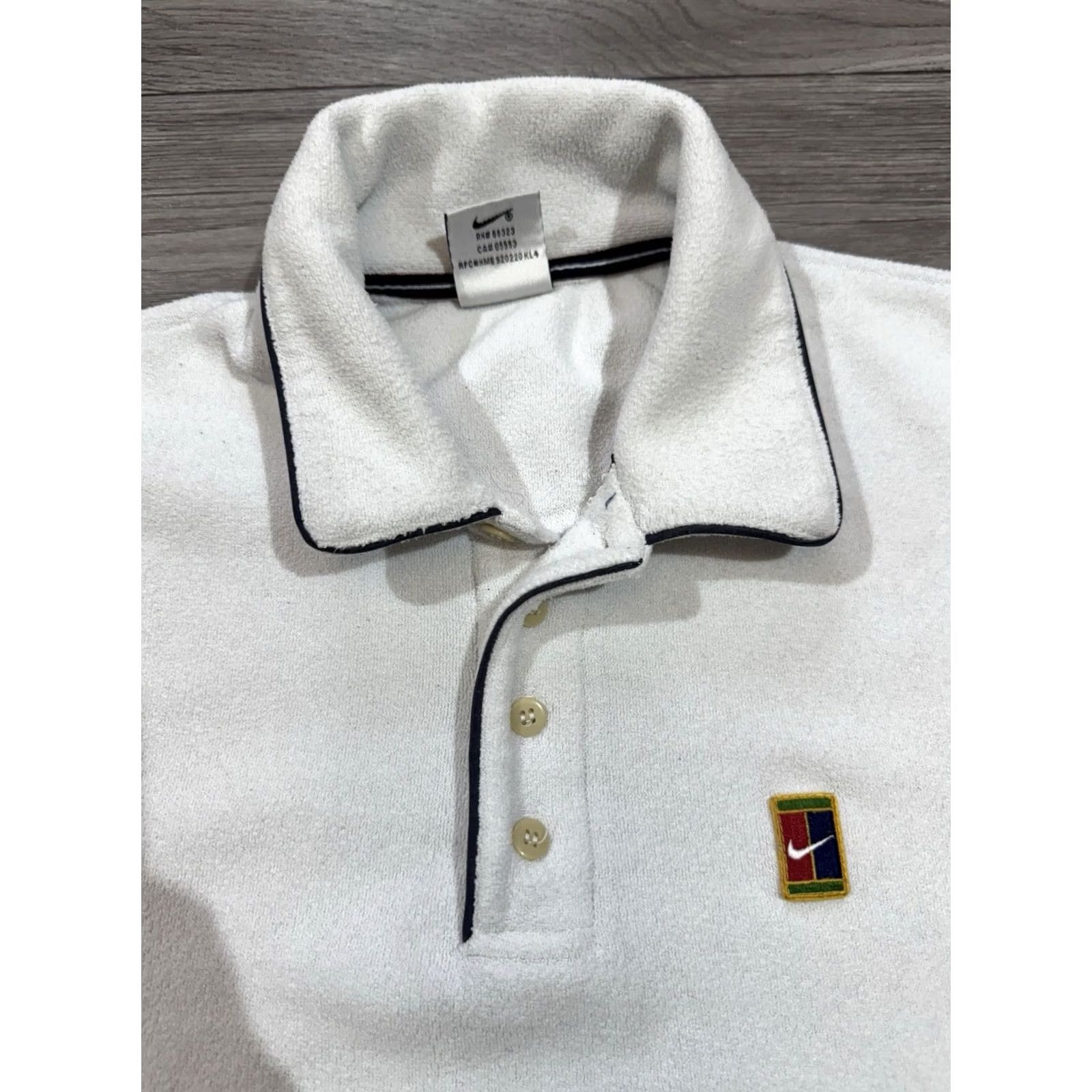 Nike Nike Tennis Shirt Jersey Polo Mens L White Challenge Court, Andre Agassi, Activewear Size US L / EU 52-54 / 3 - 7 Thumbnail