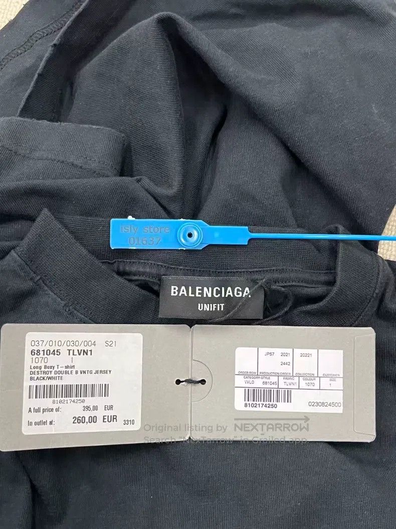 Balenciaga Balenciaga Printed Letter Round Neck Short Sleeve T-Shirt Size US S / EU 44-46 / 1 - 5 Thumbnail