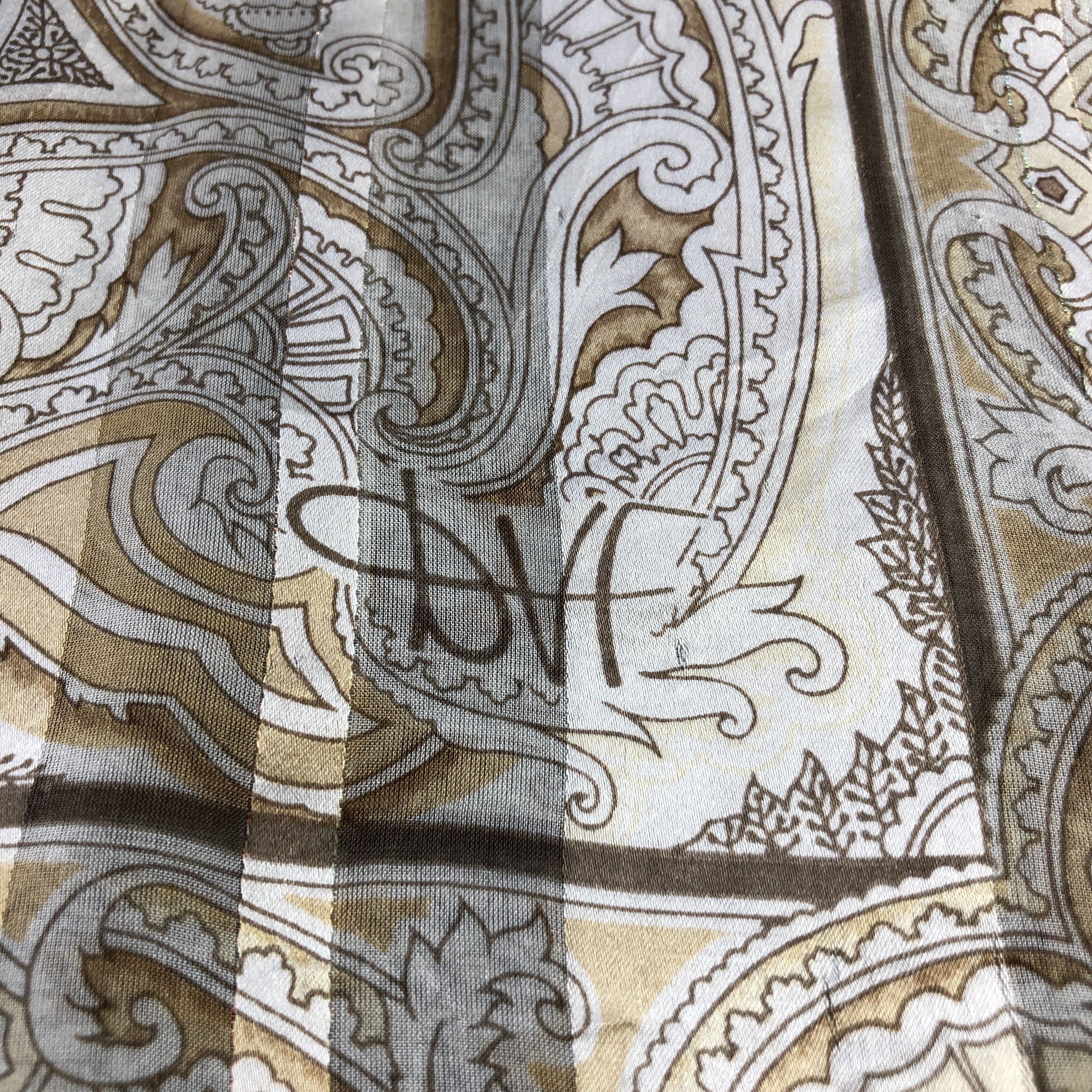 Diane von Furstenberg Diane von Furstenberg Paisley Silk Stole Silk Scarf M1395 Size ONE SIZE - 4 Thumbnail