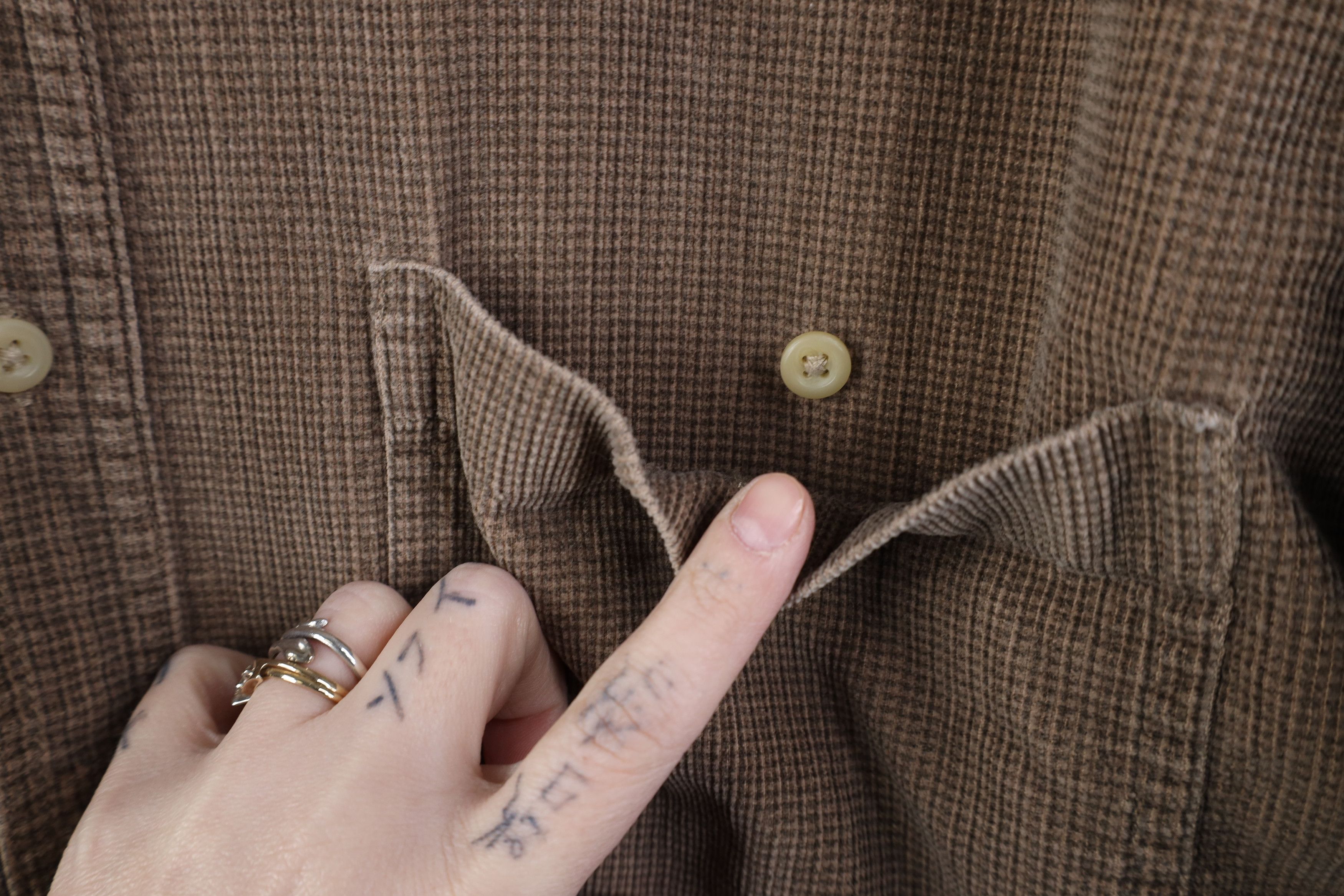 Vintage Vintage 90s Streetwear Collared Button Down Shirt Brown Size US XXL / EU 58 / 5 - 6 Thumbnail