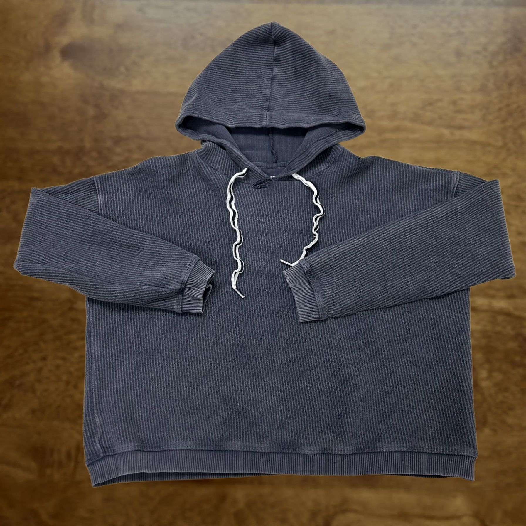 Vintage Aerie Hoodie Womens Small Gray Ribbed Knit V Neck Pullover Sweatshirt Top Shirt Womens S Gray Ribbed Knit V-Neck Hoodie Pullover Size S / US 4 / IT 40 - 1 Thumbnail