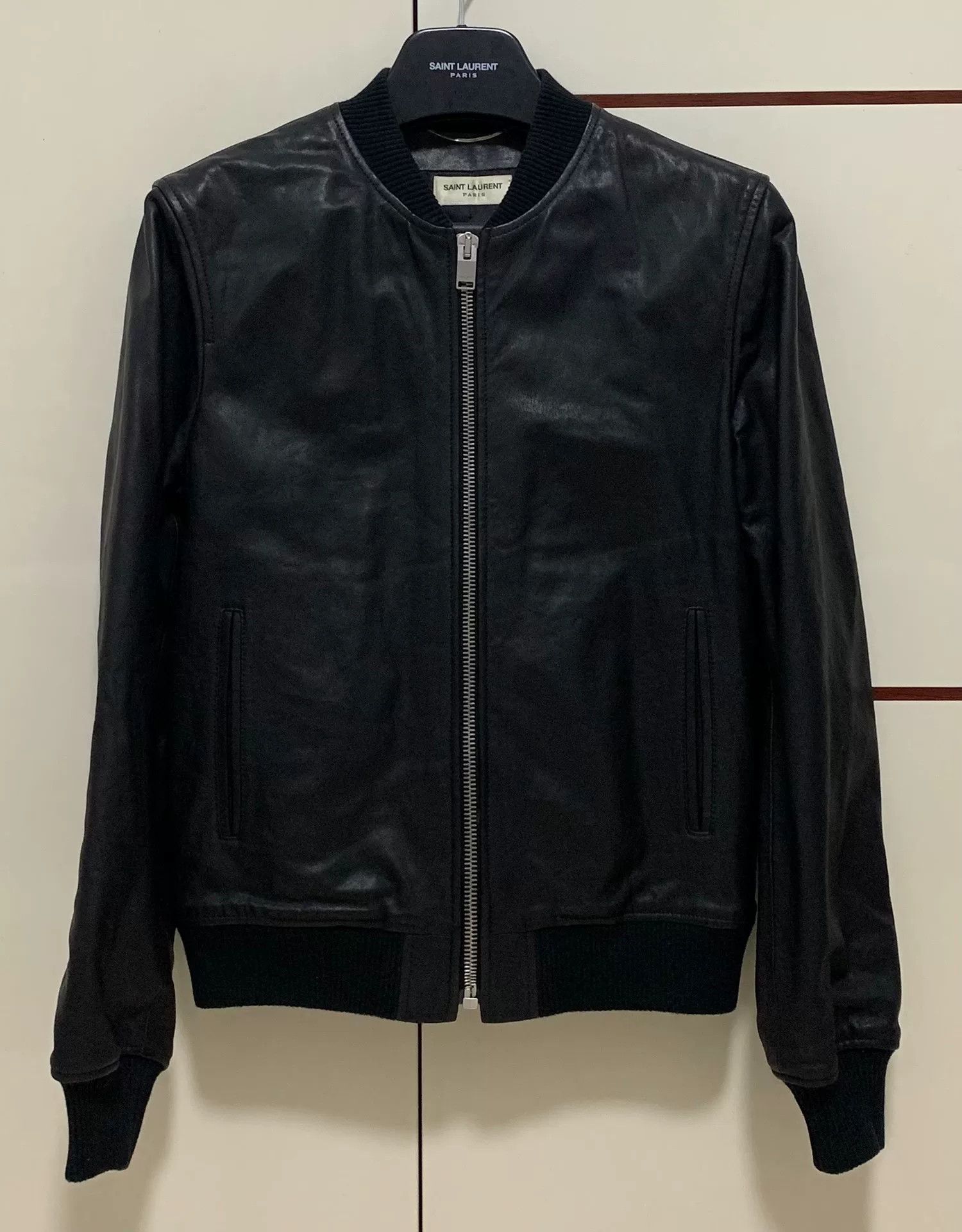 Saint Laurent Paris Saint Laurent Black Lambskin Leather Jacket Size US S / EU 44-46 / 1 - 1 Thumbnail
