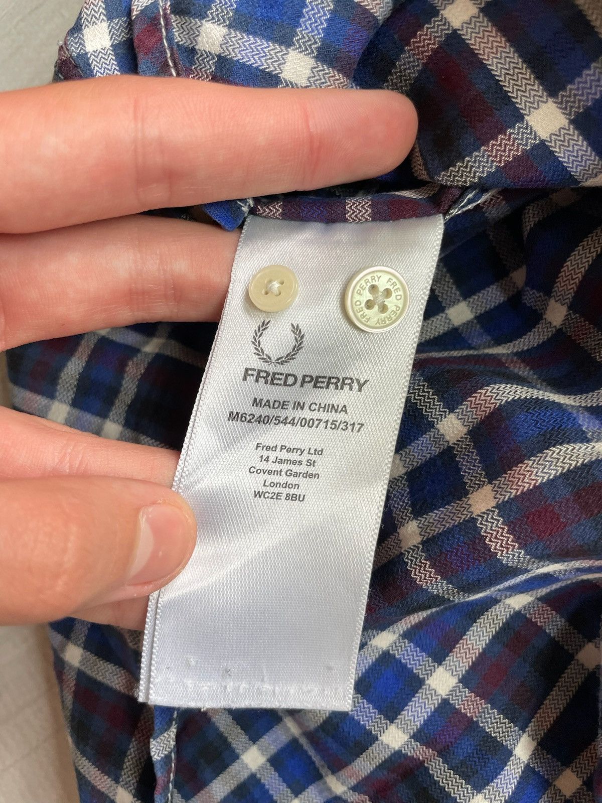 Fred Perry × Vintage Vintage Fred Perry plaid shirt size XL rare Size US XL / EU 56 / 4 - 4 Thumbnail