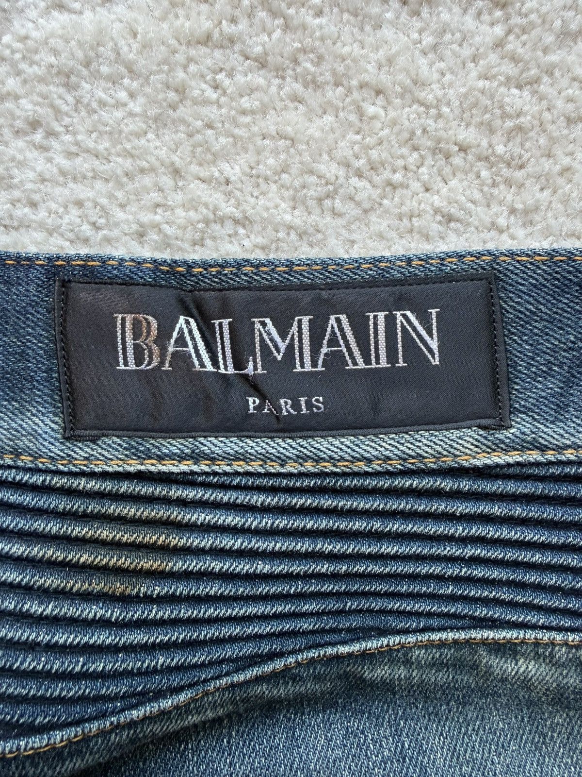 Balmain BALMAIN BIKER DENIM JEANS Size US 30 / EU 46 - 7 Thumbnail