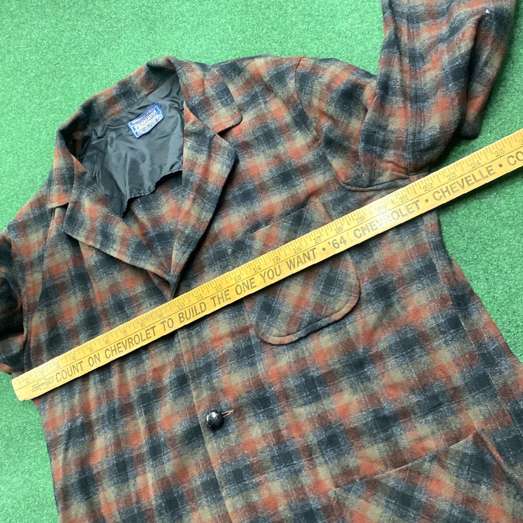Pendleton VINTAGE Pendleton 49er Jacket Mens M Gray 70S Wool Plaid Cardigan Button Up Jacket Men Shadow Red USA Western Classic Holiday Size US M / EU 48-50 / 2 - 5 Thumbnail