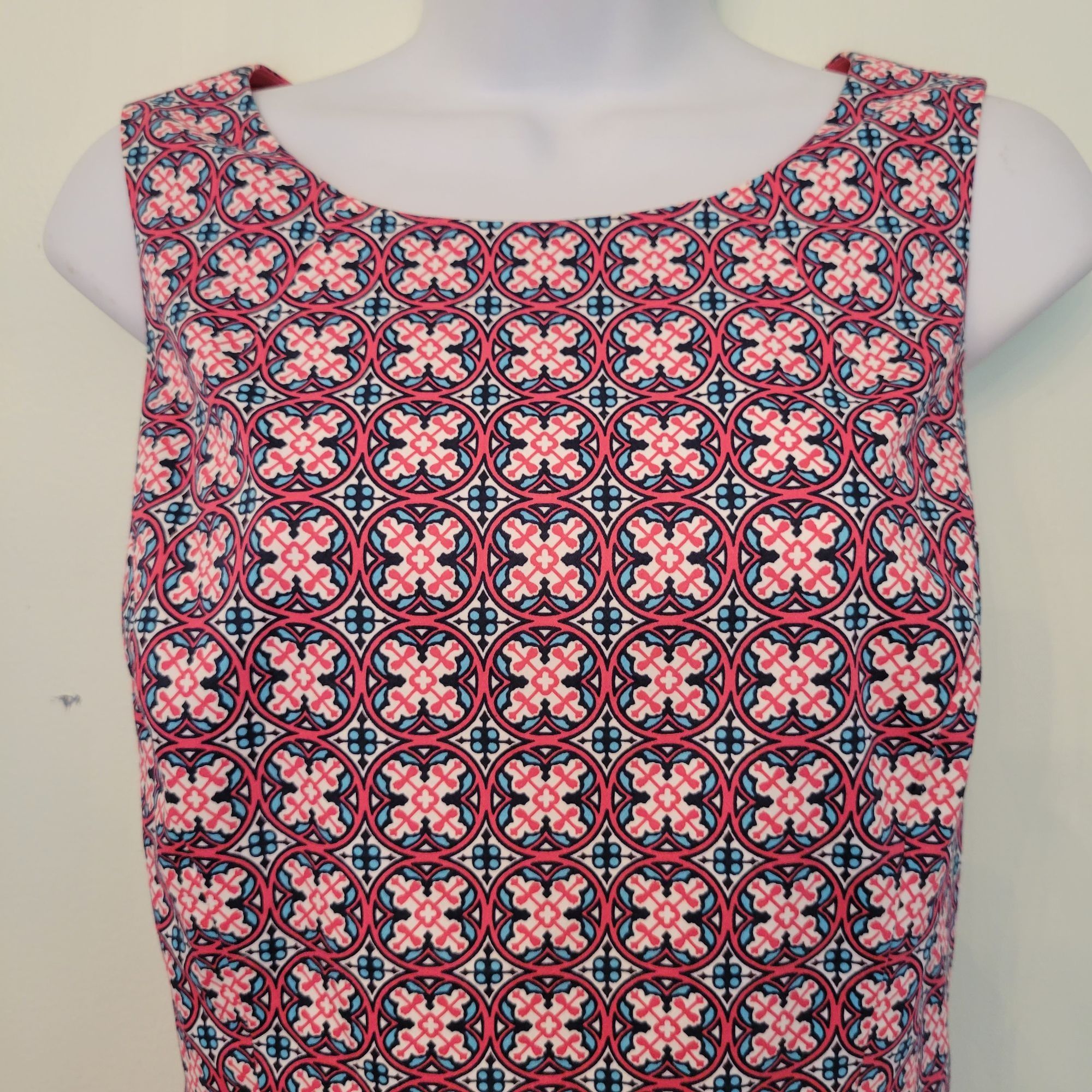 Brooks Brothers 346 Brooks Brothers Sleeveless Geometric Print Dress 6 Modes Size M / US 6-8 / IT 42-44 - 3 Thumbnail