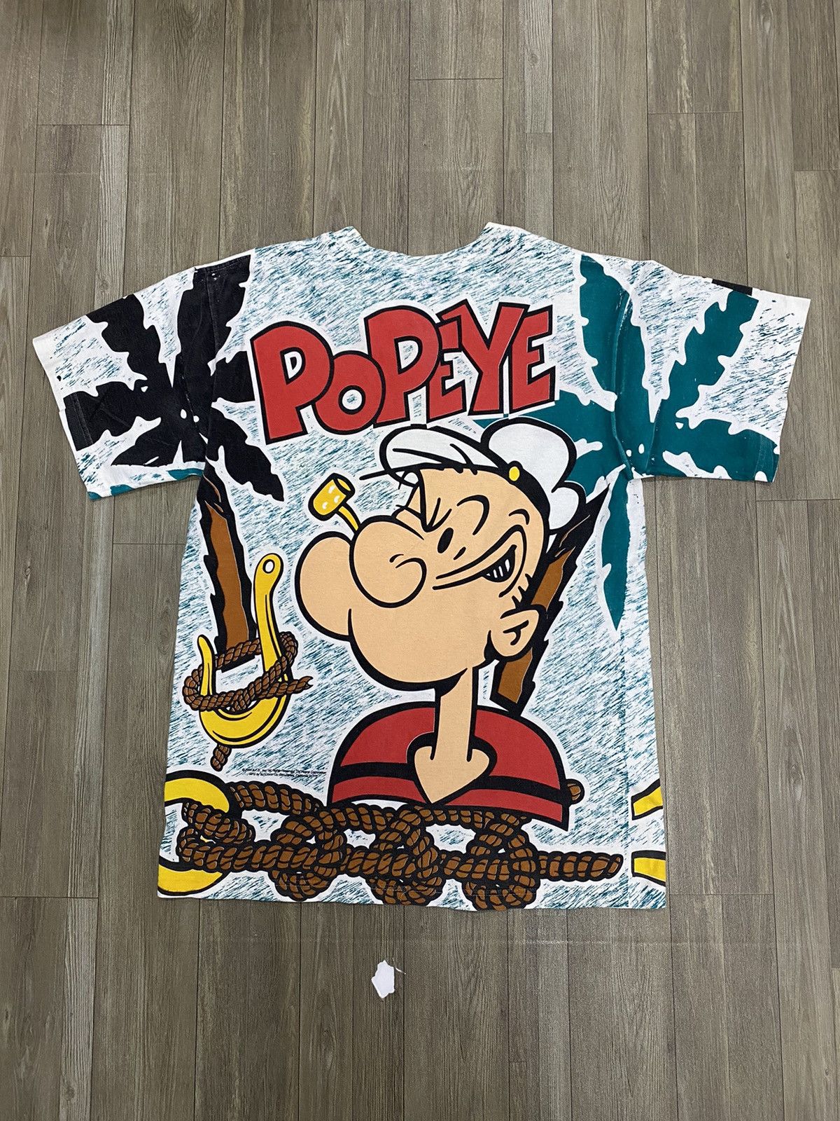 Cartoon Network × Vintage Vintage 1994 Popeye T Shirt Size US L / EU 52-54 / 3 - 4 Thumbnail